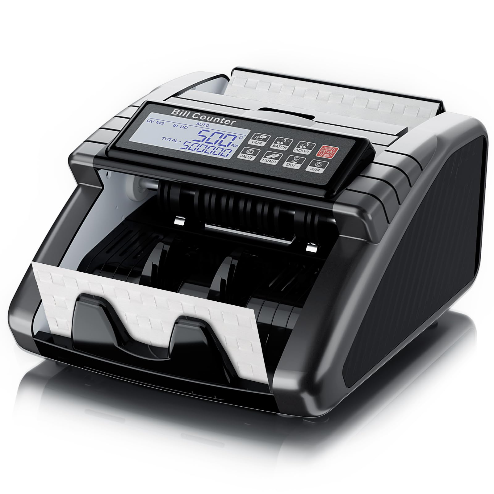 AL1000 Bill Counter Machine with 25 Cleaning Cards - High Accuracy Money Counter for Cash Handling | Perfect for Banks, Retail Stores & Businesses
