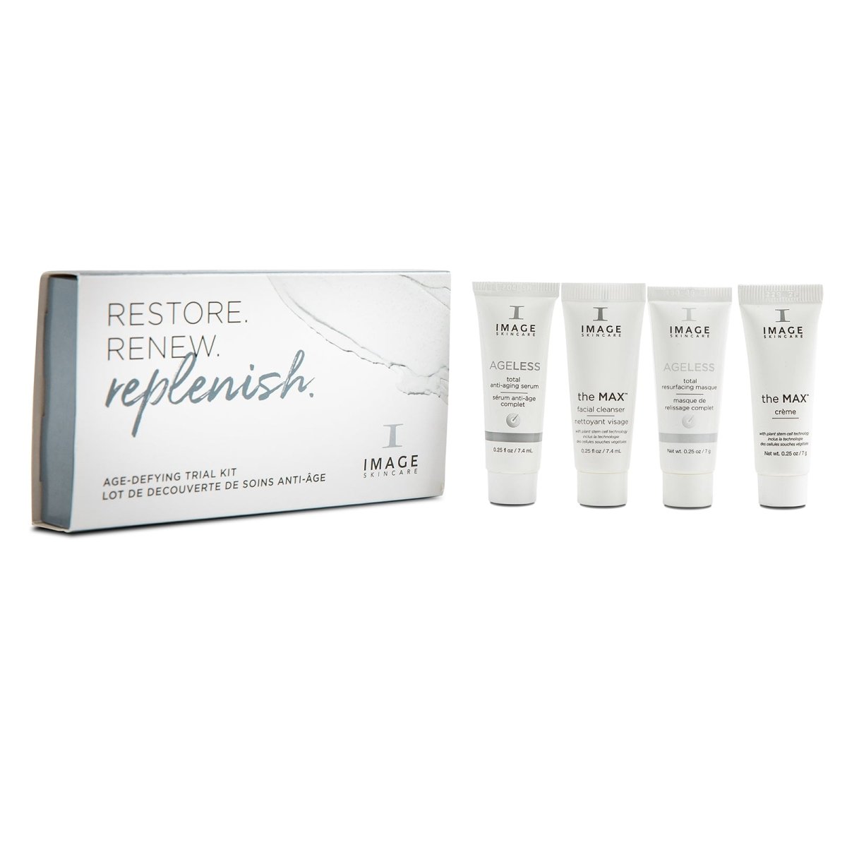 Image Skincare Age Defying Trial Kit - Anti-Aging Skincare Set with Hyaluronic Acid & Peptides | Perfect for Daily Routine & Travel Skincare Essentials