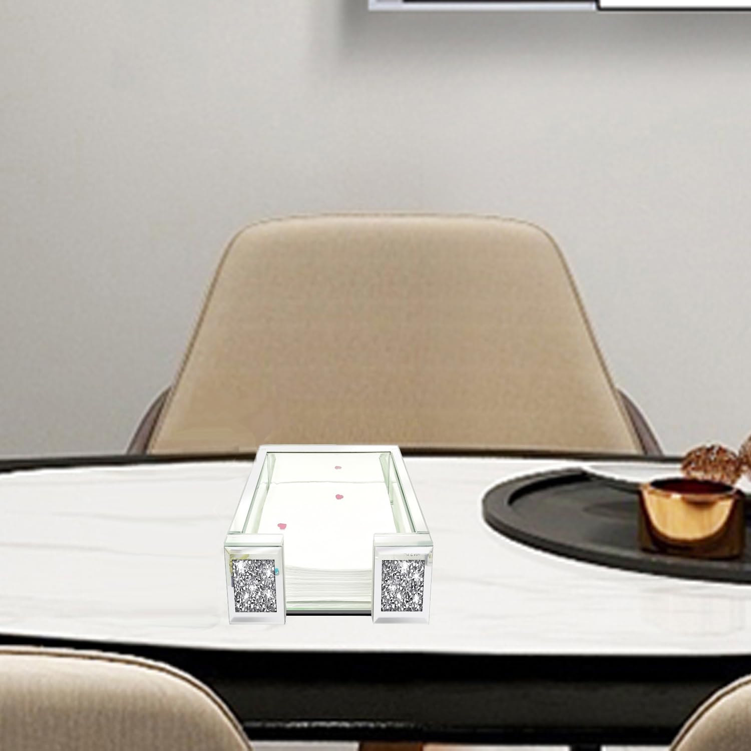 Crystal Crushed Diamond Napkin Holder - 9.4