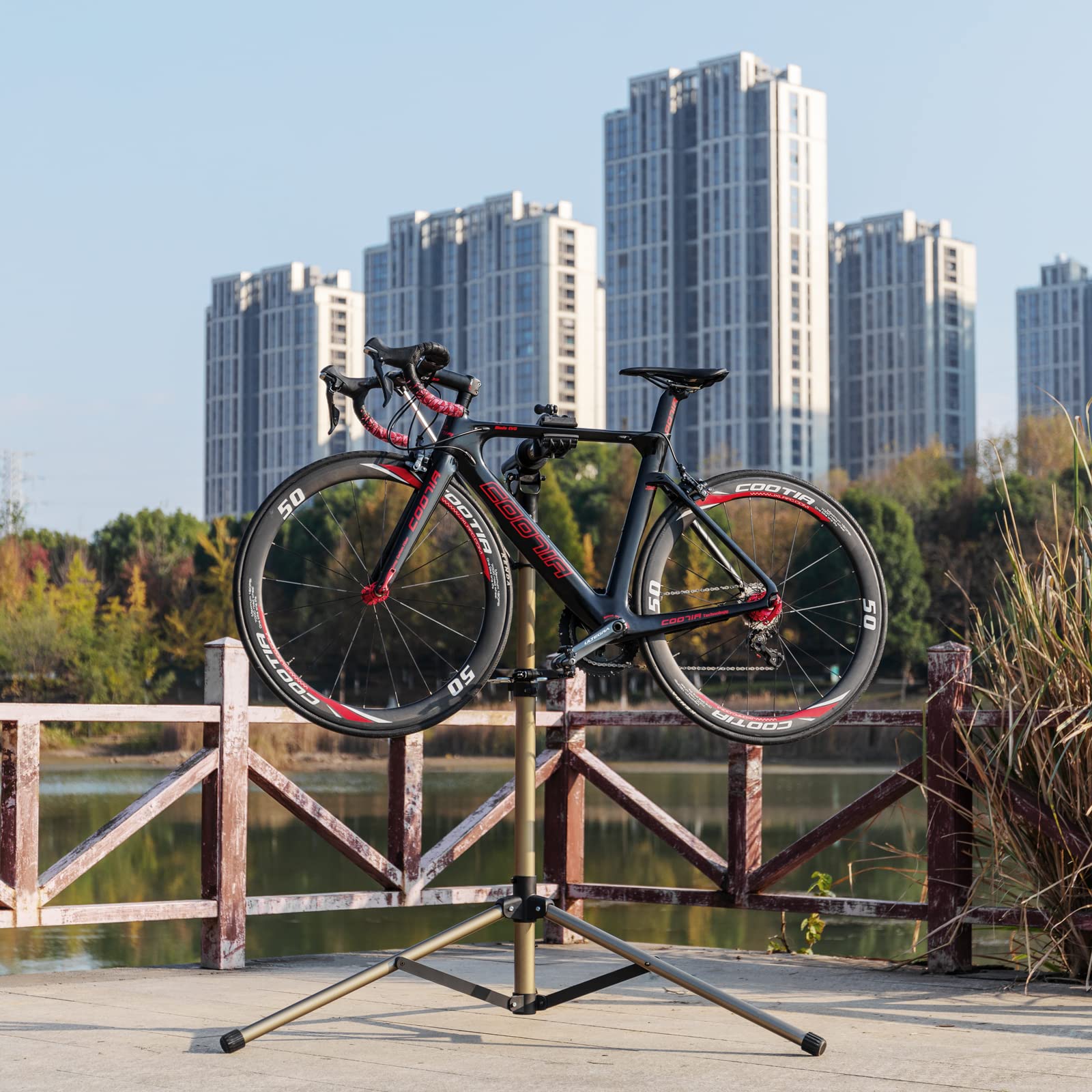 Premium CXWXC Bike Repair Stand 88lbs - Heavy Duty E-Bike Maintenance Workstand for Mountain & Road Bikes - Home & Shop Mechanic Tool (Max Load 88lbs) - Perfect for DIY Repairs, Tune-ups & Storage