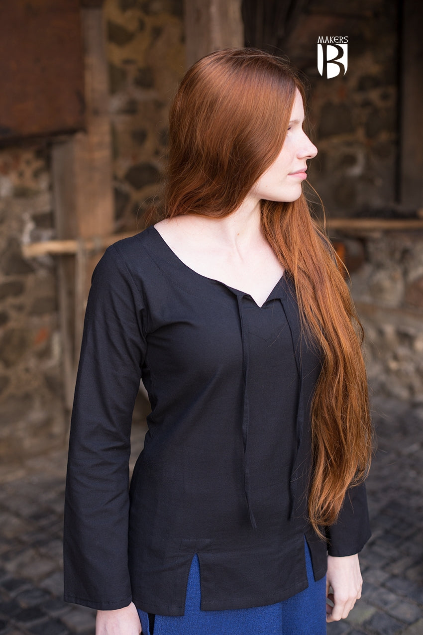 Lysia Black Blouse for Women - Elegant Long Sleeve Tops for Office, Party & Casual Wear | Fashionable Ladies Shirts for Work & Everyday Outfits