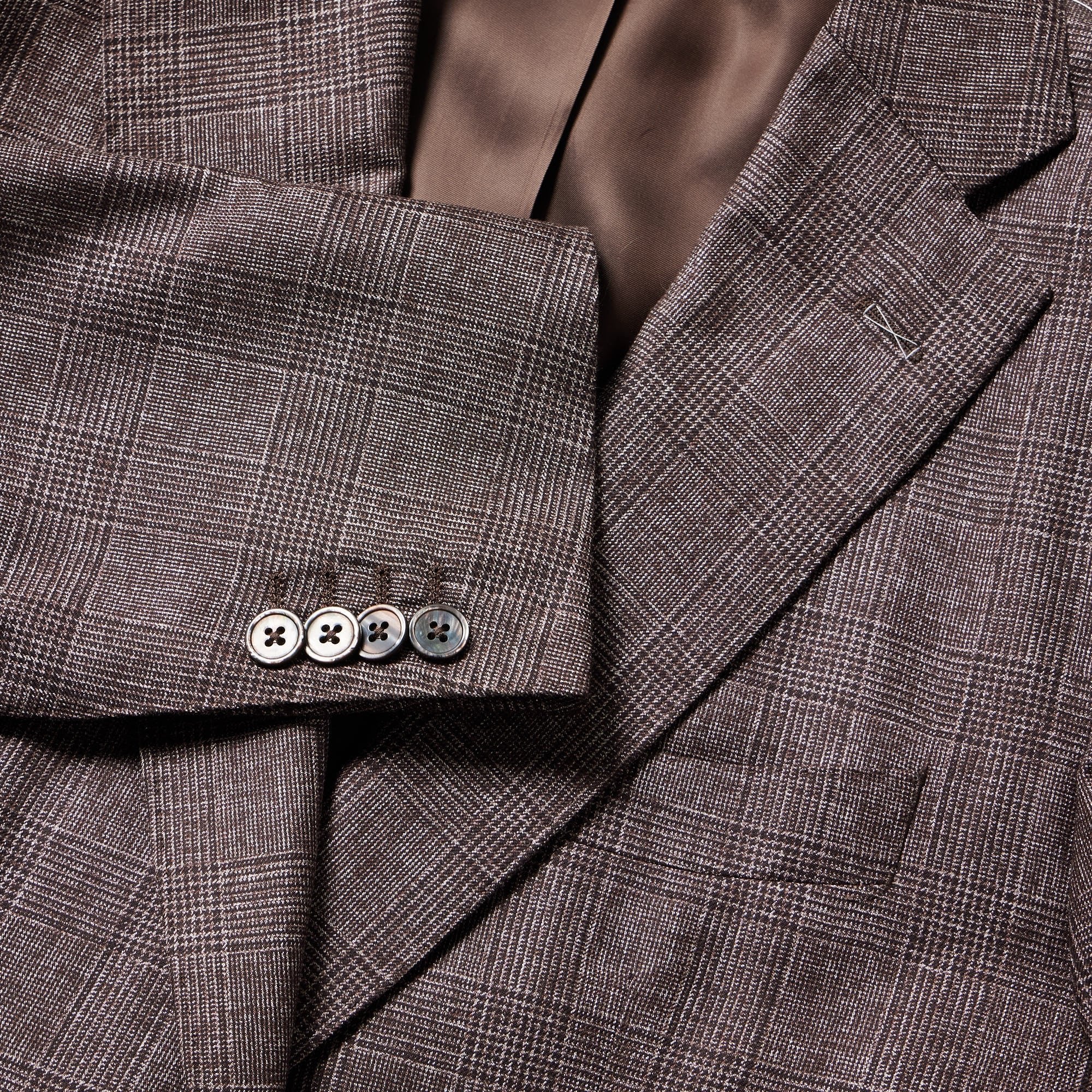 HENRY SARTORIAL x DORMEUIL Check Blended Wool Blazer FC Brown Regular Fit - Premium Men's Business Suit Jacket for Office, Wedding & Formal Occasions