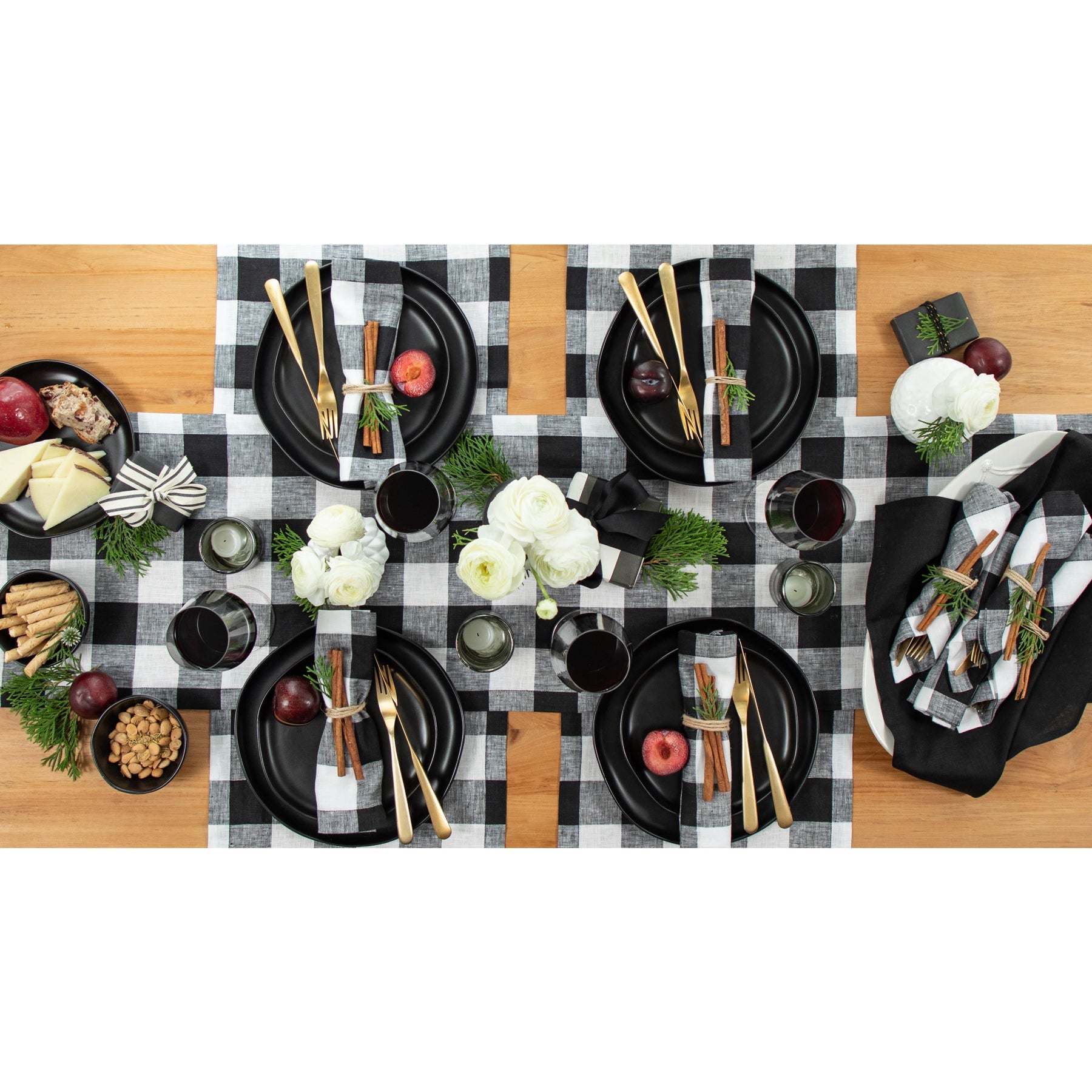 Buffalo Check Table Runner - Red and Black Plaid Cotton Table Decor for Farmhouse, Rustic & Holiday Dining - Perfect for Christmas, Thanksgiving & Everyday Use