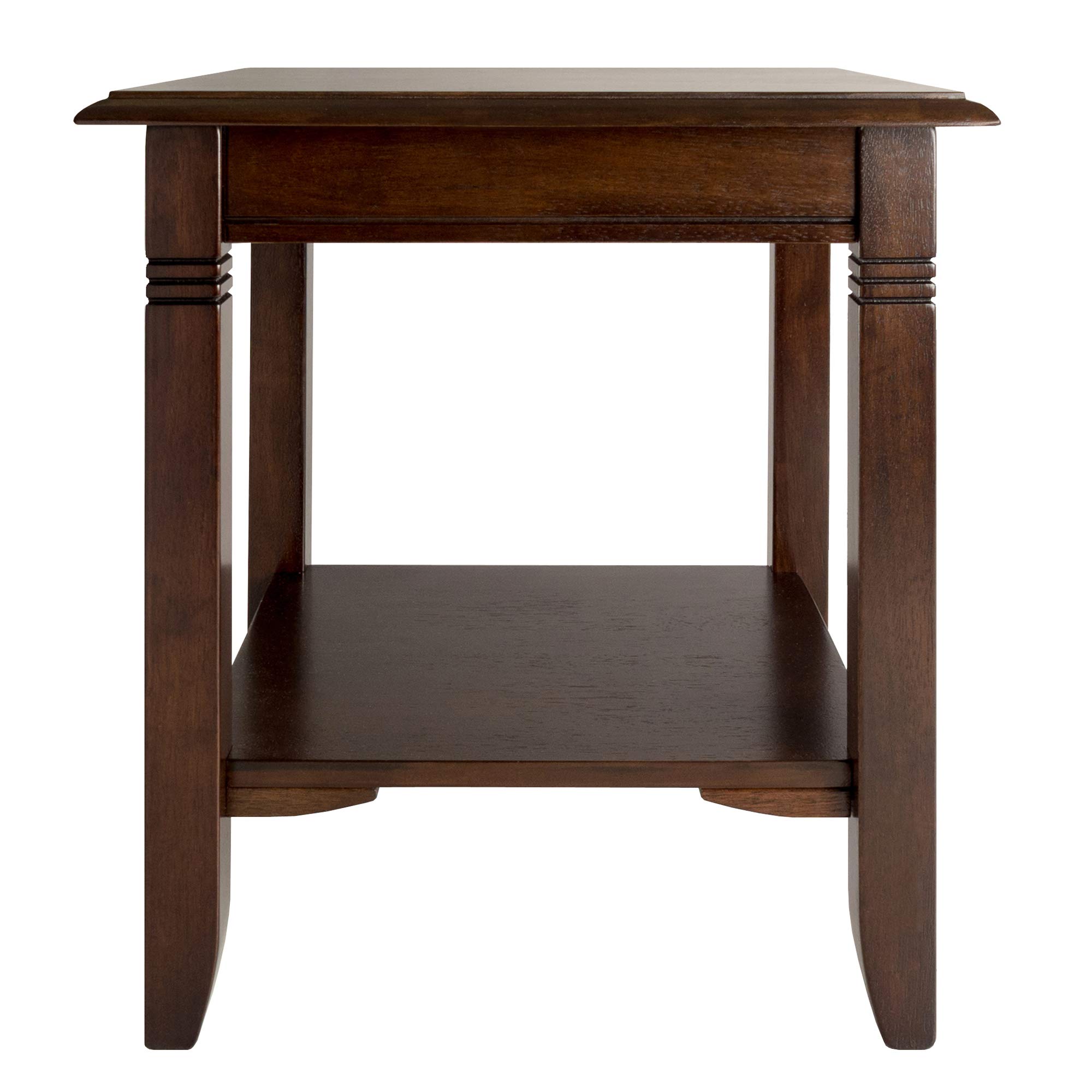 Winsome Nolan End Table - Modern Side Table for Living Room, Bedroom, Office - Cappuccino Finish - Perfect for Holding Lamps, Books & Decor