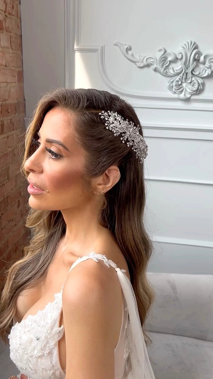 Whitney Austrian Crystal Bridal Headpiece Comb - Elegant Wedding Hair Accessory for Brides, Bridesmaids & Prom | Perfect for Weddings, Formal Events & Special Occasions
