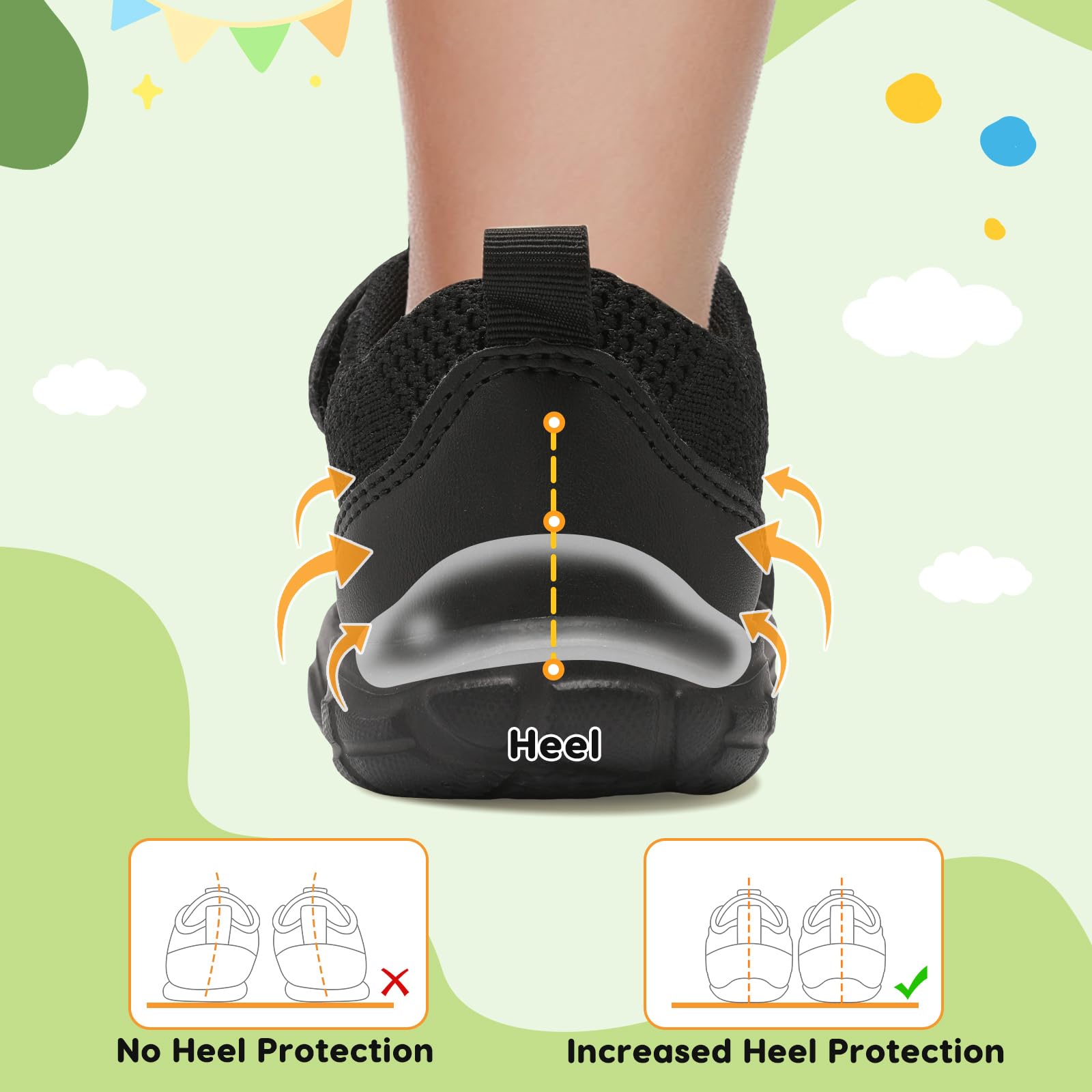 BARERUN Barefoot Shoes for Toddlers Boys & Girls - Breathable Kids Sneakers for School, Tennis, Running & Walking - Slip On Lightweight Infant Shoes (Perfect for Playground, Gym Class & Everyday Wear)