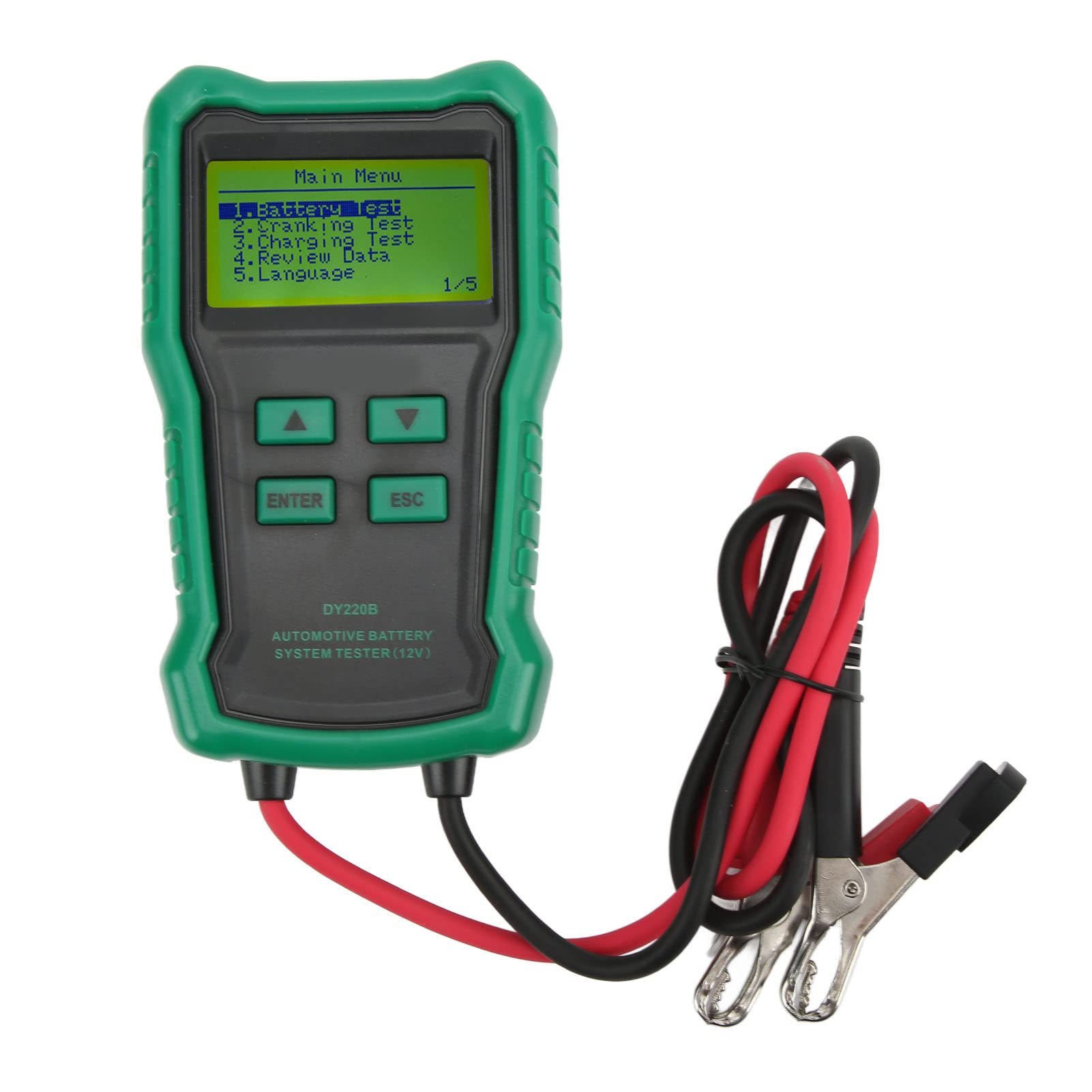 12V Digital Battery Tester - High Accuracy Car & Motorcycle Battery Voltage Tester for AGM, Flat Plate & Spiral Batteries | Perfect for Auto Shops, Roadside Assistance & DIY Home Maintenance