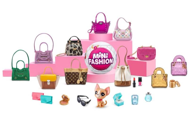 Zuru 5 Surprise Mini Brands Fashion Mystery Toy Set - Bundle with Shopkins Stickers (Fashion Series) | Collectible Miniature Toys for Kids Birthday Gifts & Party Favors