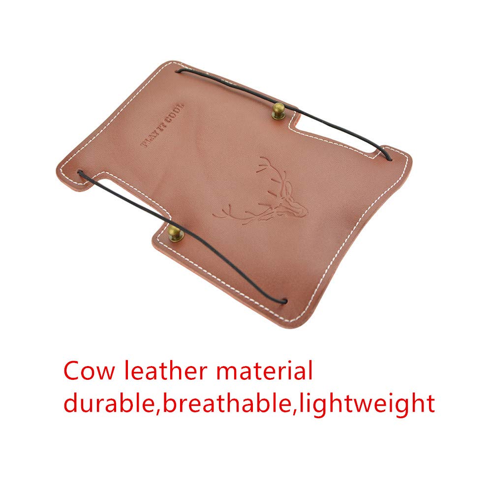 Premium Cow Leather Archery Arm Guard - Adjustable Straps for LH/RH Shooters - Protective Gear for Outdoor Hunting & Target Practice - Ideal for Bow Hunting, Field Archery & 3D Shooting Ranges