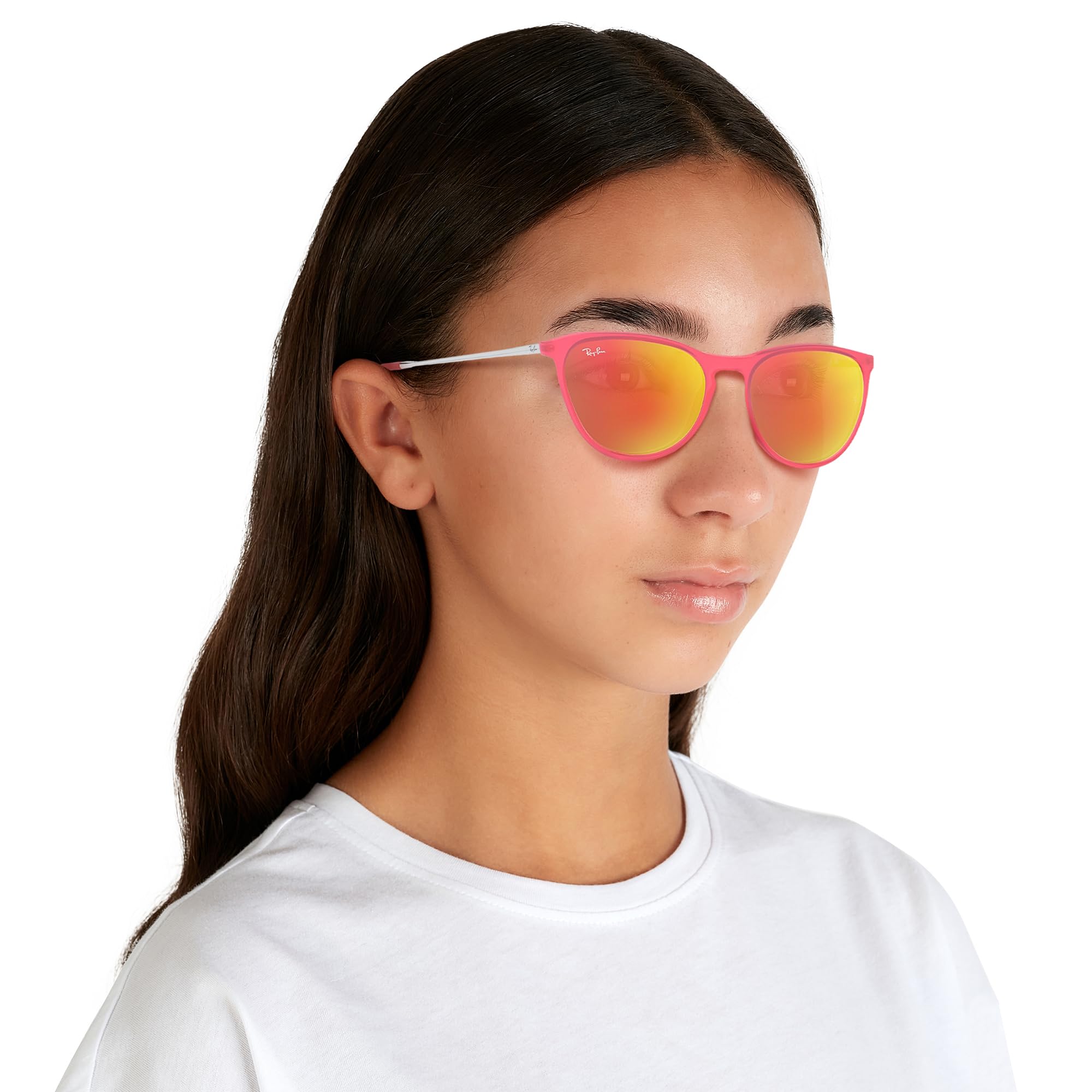Ray-Ban Kids' RJ9060S Erika Round Sunglasses | UV Protection, Lightweight & Durable Frame | Perfect for Outdoor Play, Beach & Summer Activities