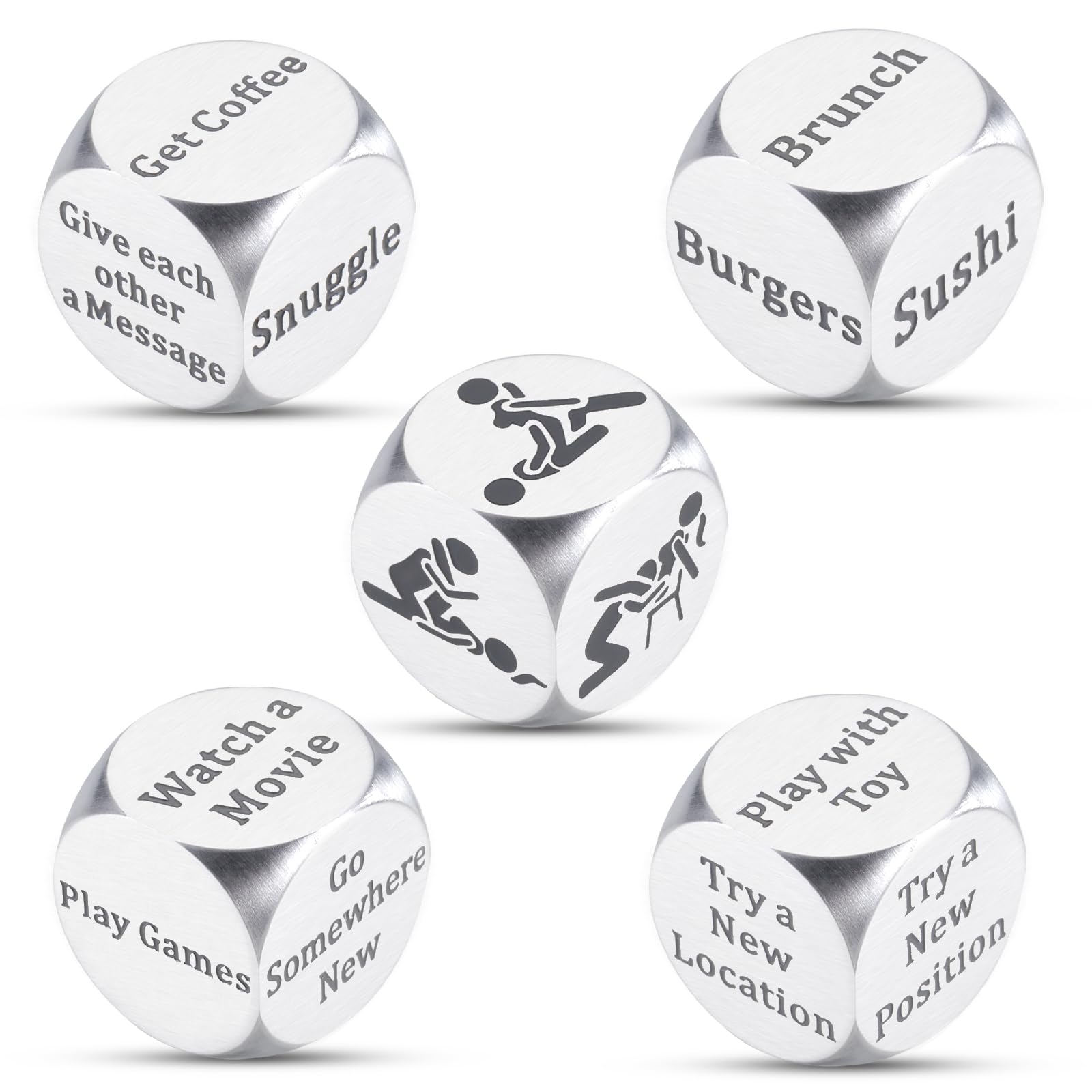 VANLOVEMAC Anniversary Date Night Dice Set for Couples - Fun Romantic Game for Women & Men, Boyfriend & Girlfriend, Wife & Husband - Perfect Valentine's Day, Christmas, 11th Anniversary & Wedding Gift - Great for Date Nights, Romantic Evenings & Special Occasions