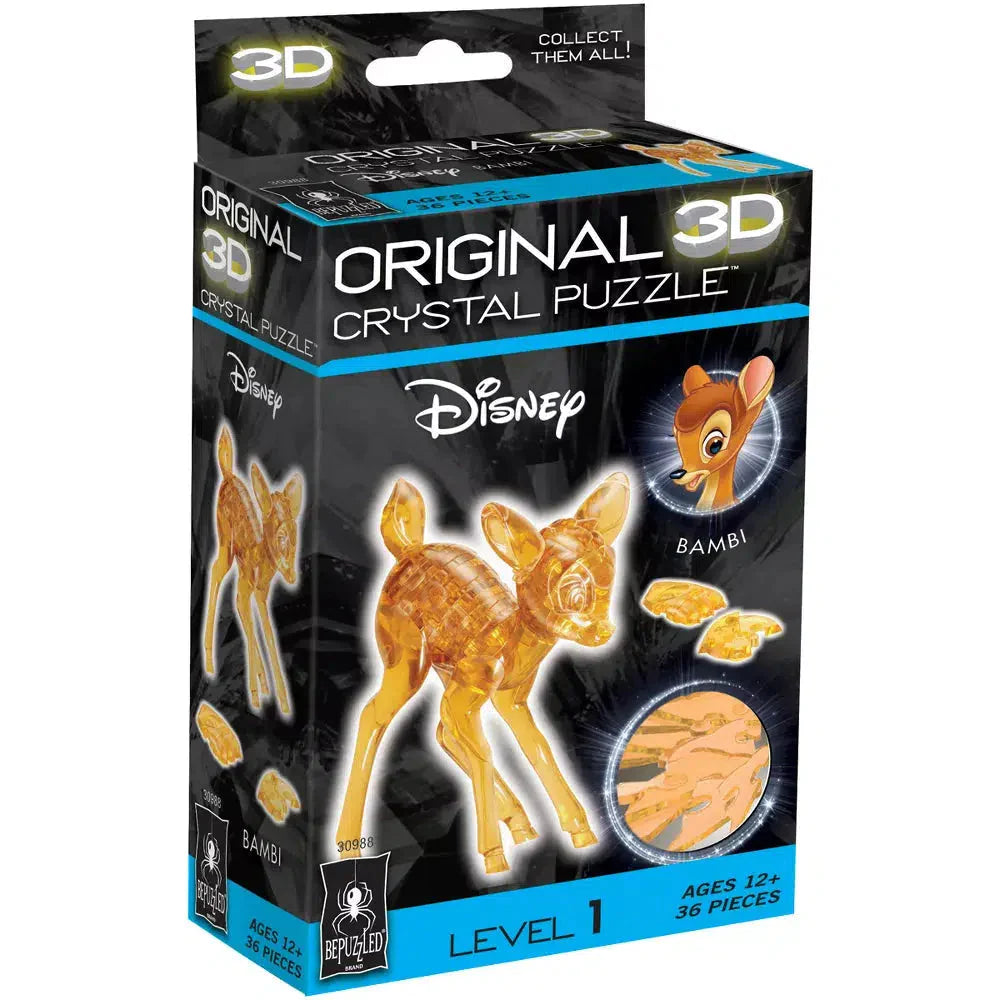 3D Crystal Puzzle - Bambi Deer Forest Animal Brain Teaser for Kids & Adults | Fun DIY Gift for Birthday, Christmas & Home Decor