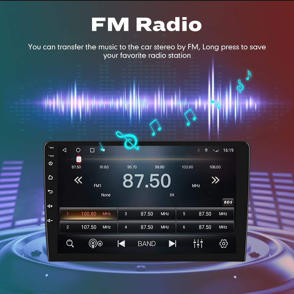Universal Android 10 Car Stereo with GPS Navigation - 7 Inch Touch Screen Multimedia Player for All Vehicles - Perfect for Road Trips & Daily Commuting
