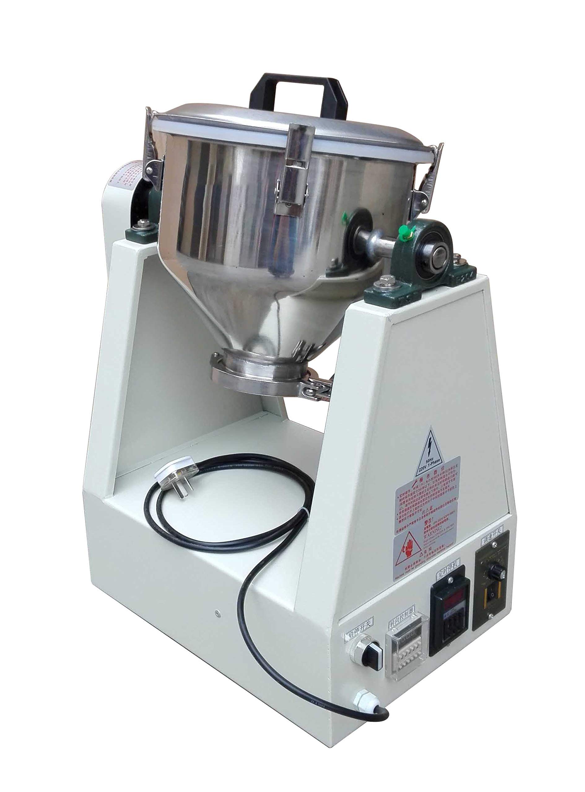 MXBAOHENG 10L Laboratory Dry Powder Mixer - 3kg Capacity Particle Blender for Powder Mixing & Granual Blending (220V) - Ideal for Pharmaceutical, Chemical & Food Industry Lab Use