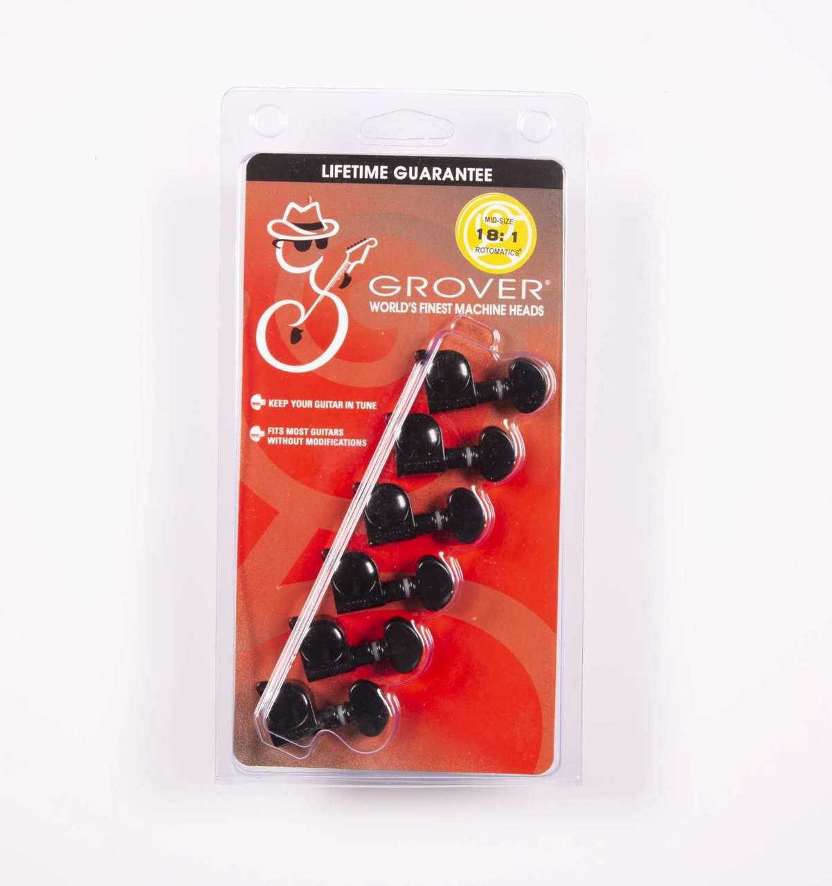 Grover 305CL6 Medium Rotomatics Guitar Tuning Machine Heads - Premium Gear for Smooth & Precise Tuning - Perfect for Electric & Acoustic Guitars