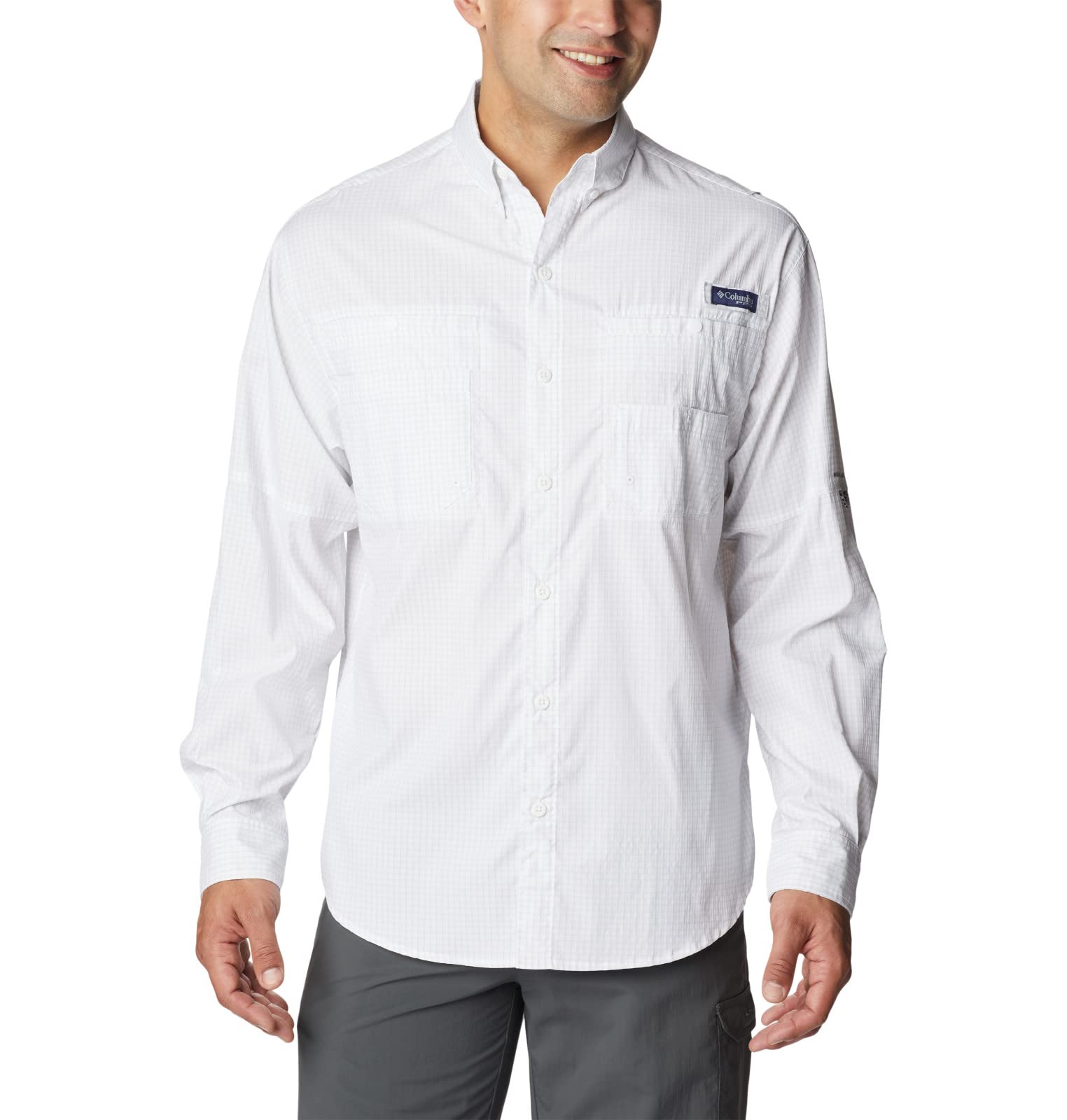 Columbia Men's Super Tamiami Long Sleeve Shirt - UPF 50 Sun Protection, Quick-Dry & Breathable for Hiking, Fishing & Outdoor Adventures