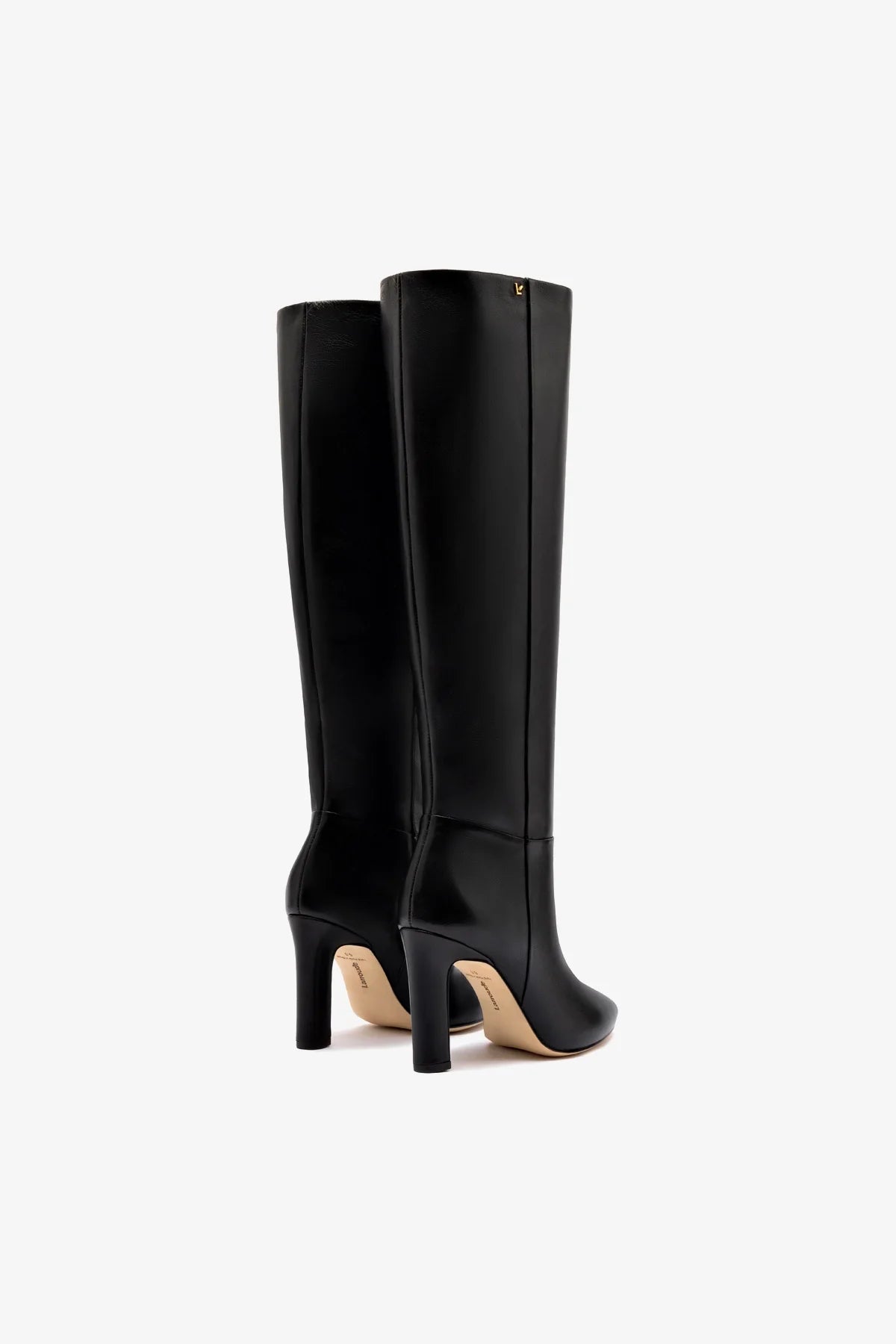 Black Leather Cindy Hi Boots for Women - Stylish & Comfortable Winter & Fall Fashion Boots for Casual Outfits, Work & Outdoor Activities