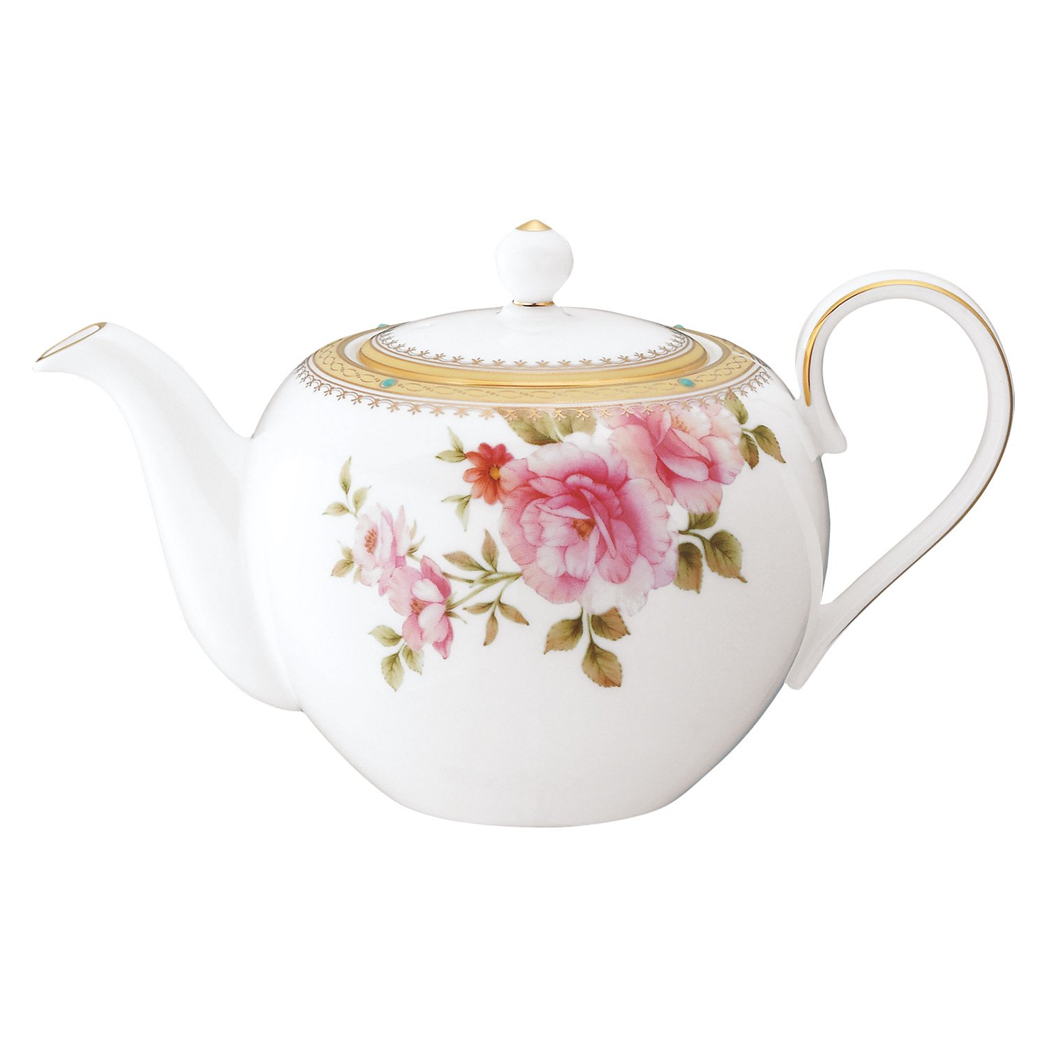 Noritake T97284/4861 Heartford Bone China Tea Pot 650cc - Elegant Porcelain Teapot for Afternoon Tea, Bridal Shower & Home Decor