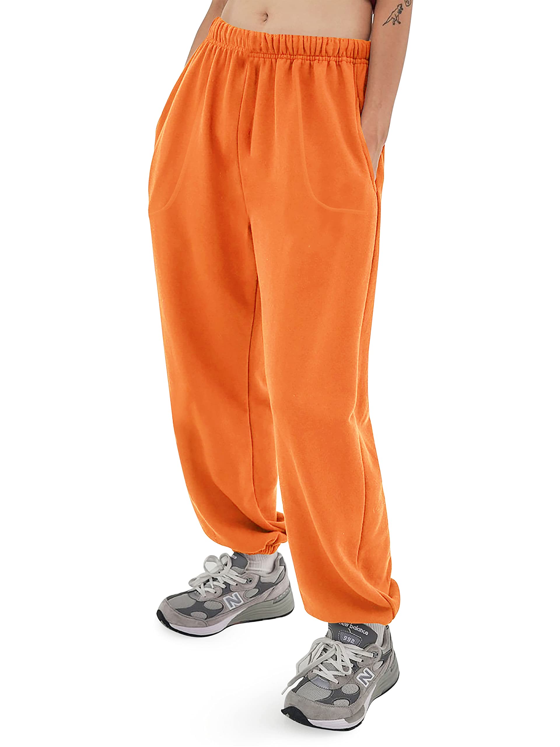 Men's Lightweight Fleece Jogger Pants with Pockets & Elastic Waist - Comfortable Sweatpants for Running, Lounge & Casual Wear