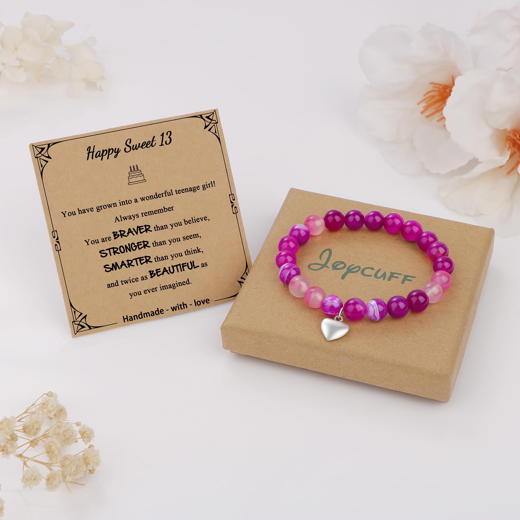 JoycuFF Natural Stone Bracelet - Elegant Birthday Gifts for Women & Girls (Ages 13-80) | Handmade Jewelry for Birthdays, Anniversaries & Special Occasions | Perfect for Daily Wear, Parties & Gift Giving