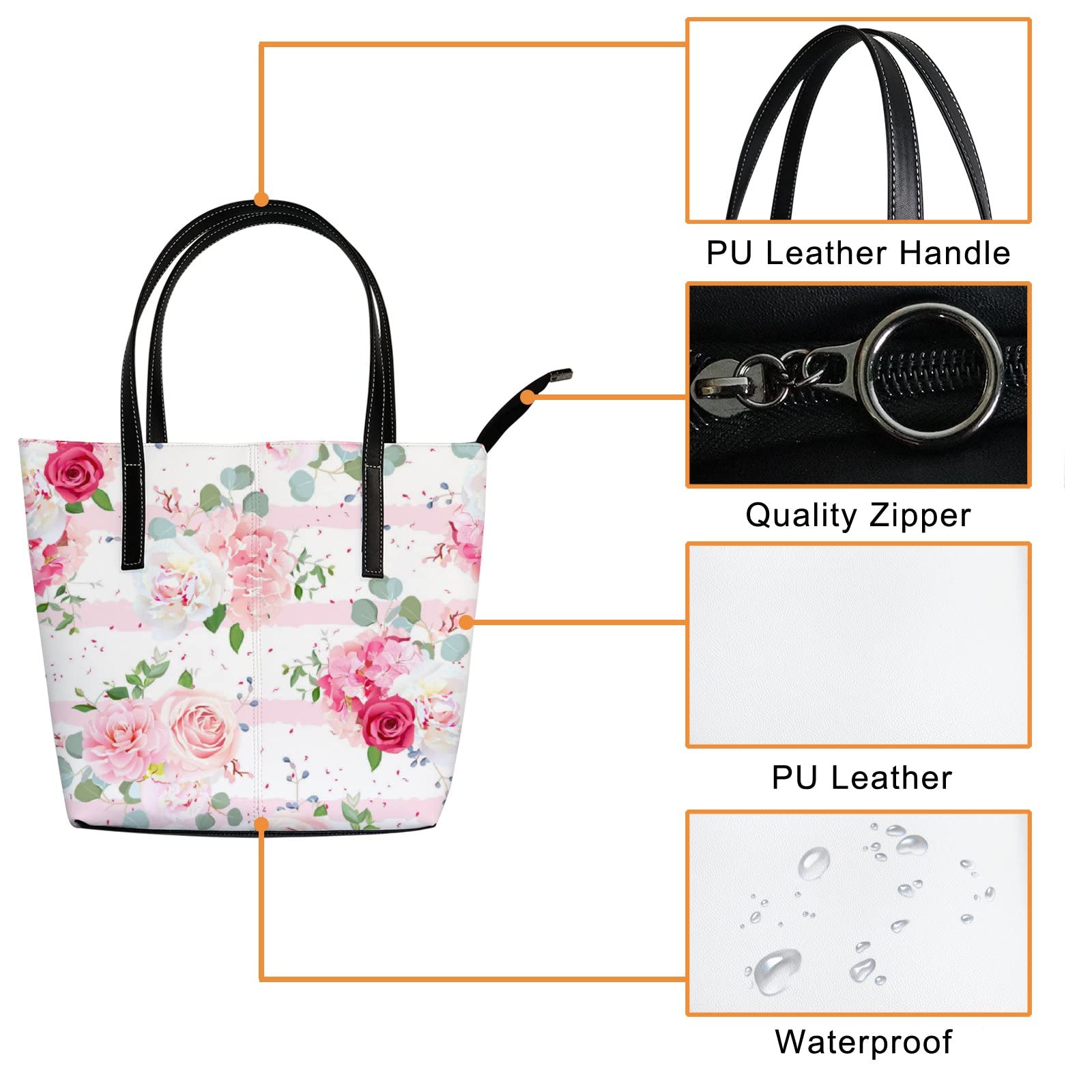 Premium Genuine Leather Tote Bag for Women - Stylish Crossbody Handbag with Adjustable Strap - Perfect for Work, Travel & Everyday Use