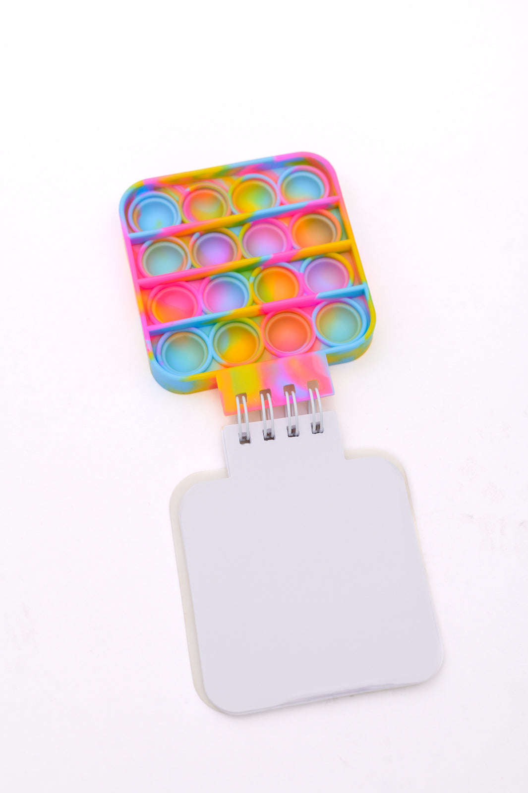 Mini Pop It Notebook in Rainbow Colors - Portable Stress Relief Fidget Toy for Kids & Adults - Perfect for School, Office, and Travel