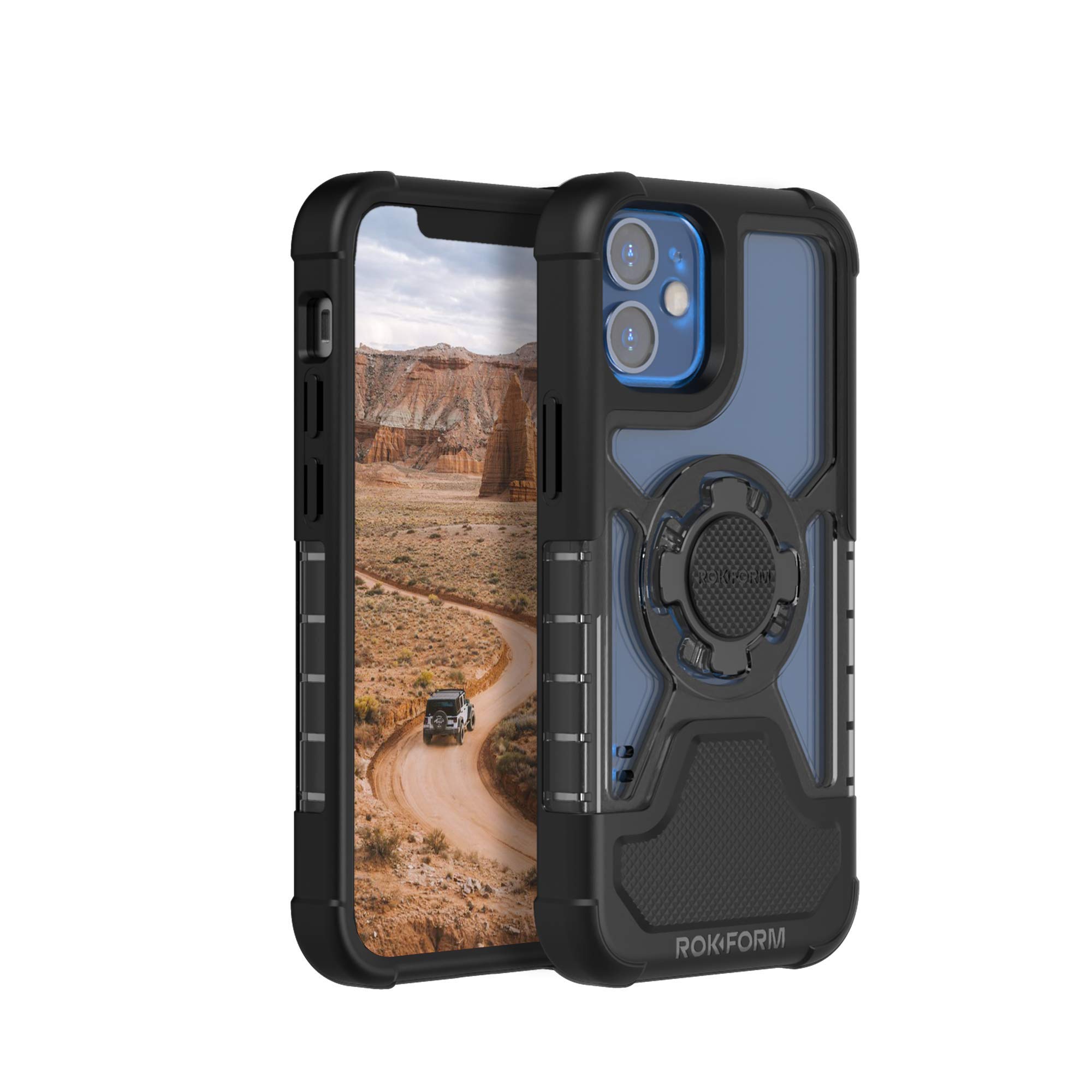 Rokform Crystal Series Slim Magnetic Clear Case for iPhone 12 Mini | RokLock Twist Lock, Dual Magnet, Drop Tested Armor | Perfect for Everyday Use, Outdoor Adventures, and Secure Handling