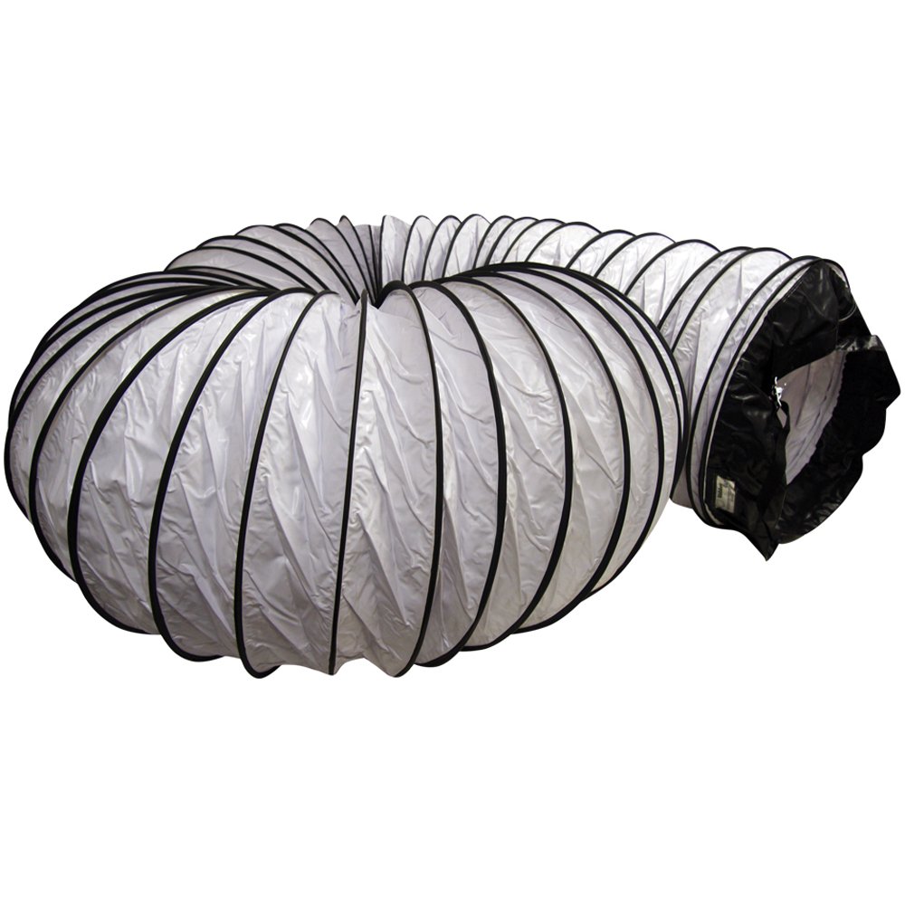 Rubber-Cal White Air Ventilator Duct Hose - 20 x 25 Feet for HVAC, Exhaust, and Ventilation Systems - Durable Flexible Ventilation Ducting for Home, Garage, and Industrial Use