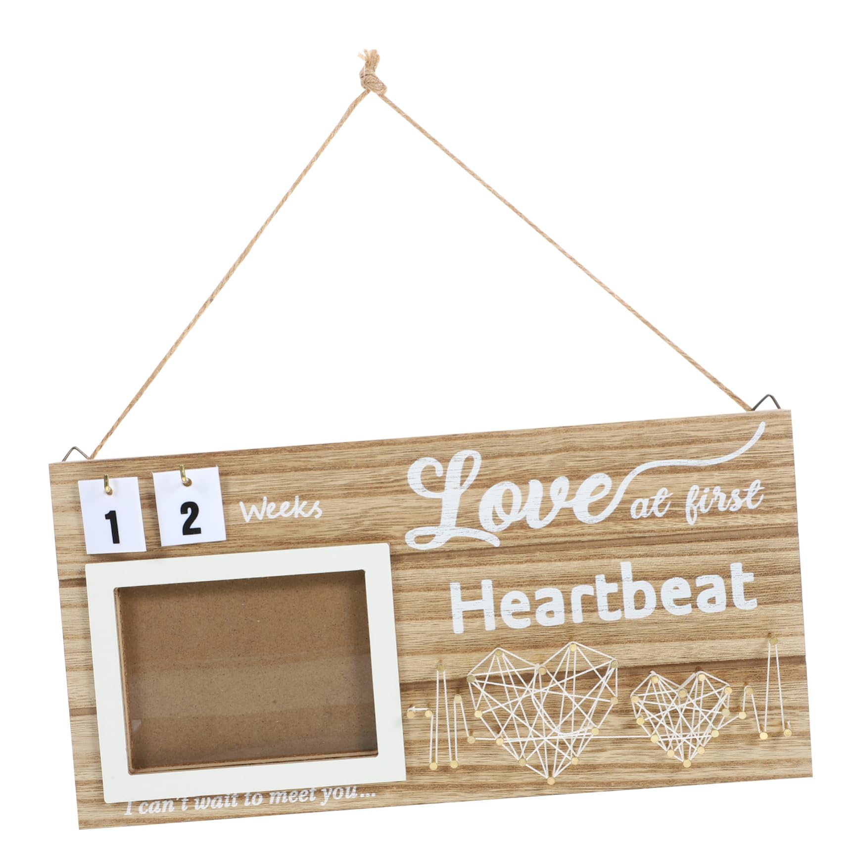 ORFOFE Wooden Baby Sonogram Photo Album & Picture Frame - Handcrafted Keepsake for Baby Showers, Newborn Announcements, and Family Memories