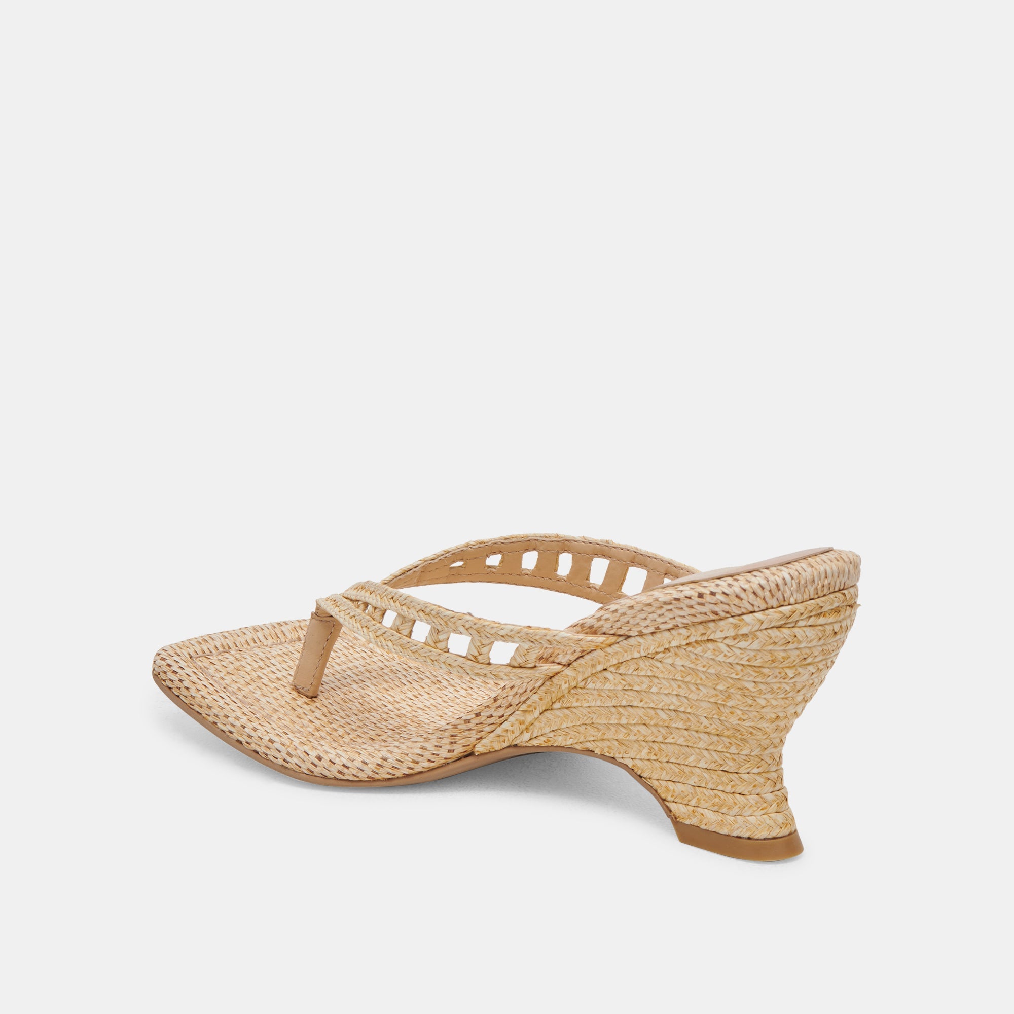 NULLAH WEDGES LT NATURAL RAFFIA Sandals - Women's Comfortable Summer Wedge Shoes for Beach, Vacation & Outdoor Wear