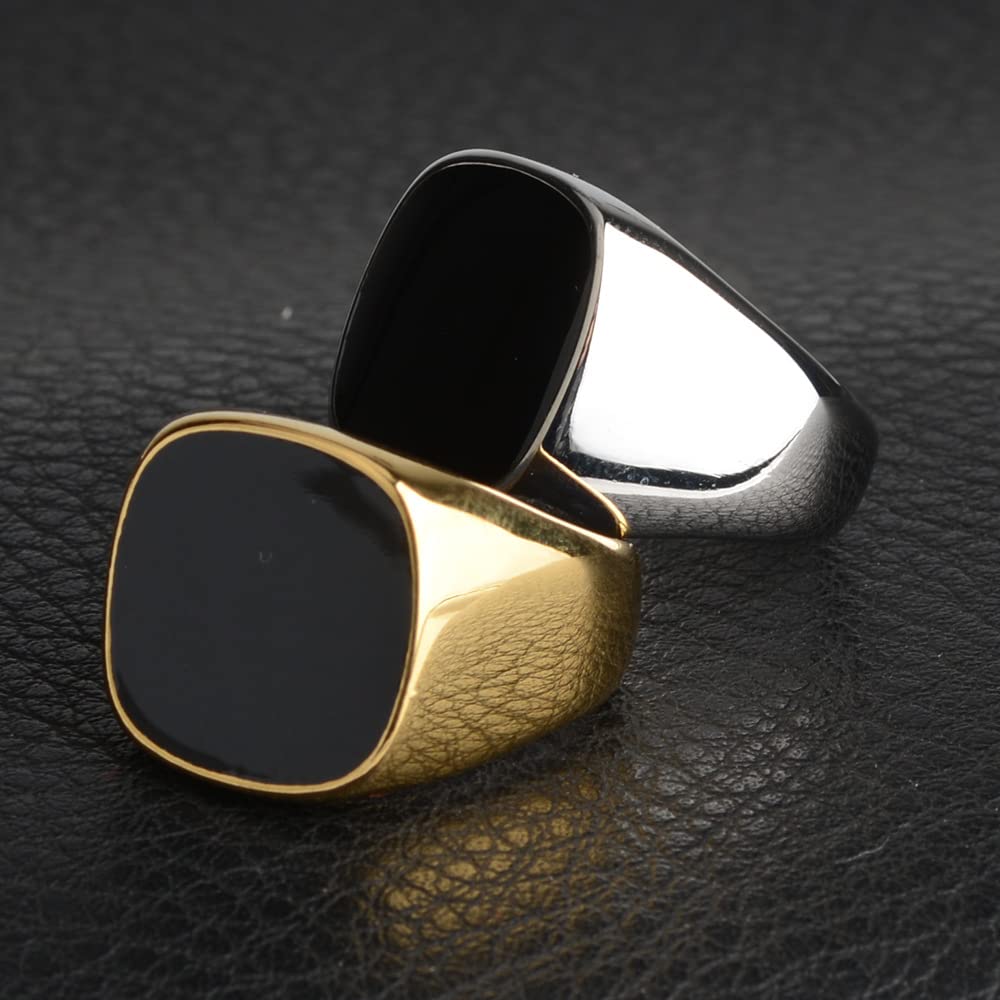 Women's Stacking Statement Rings Set - Personalized Stainless Steel Irregular Party Rings with Flat Glossy Finish | Bold Chunky Jewelry for Women & Gift for Men | Perfect for Night Out, Birthday Party & Special Occasions