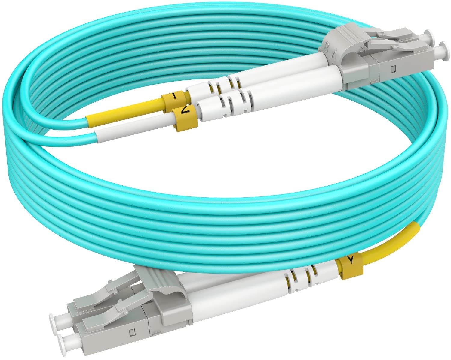 500ft (150m) OM4 LC to LC Fiber Patch Cable - Multimode Duplex 50/125μm - 40G/100G Compatible - LSZH Jacket - Length Options 7in to 500ft - Ideal for Data Centers, Server Rooms & High-Speed Network Connections