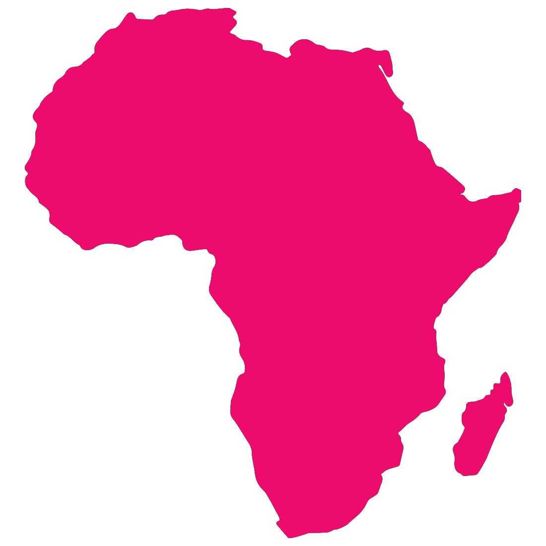 Premium Pink Africa Map Silhouette Vinyl Decals (Set of 2) - Waterproof Stickers for Laptop, Phone, Helmet, Car Window, Mug & Wall Decor - Perfect for Travel Enthusiasts & Home Office Decoration