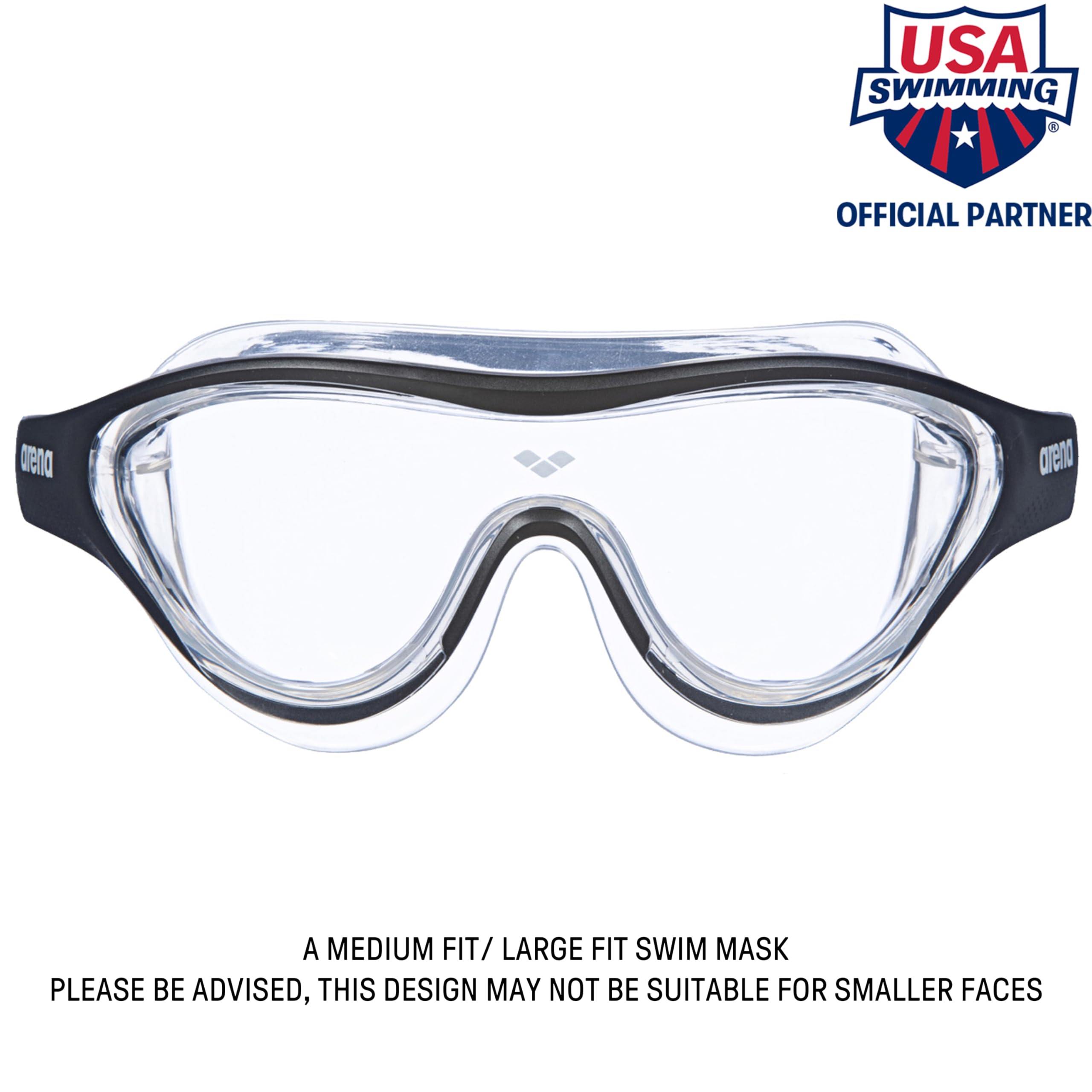 ARENA Unisex Adult The One Swim Mask - Anti-Fog, UV Protection Swimming Goggles for Men & Women - Large Fit Polycarbonate Mirror/Non-Mirror Lens - Perfect for Lap Swimming, Snorkeling & Water Fitness Training
