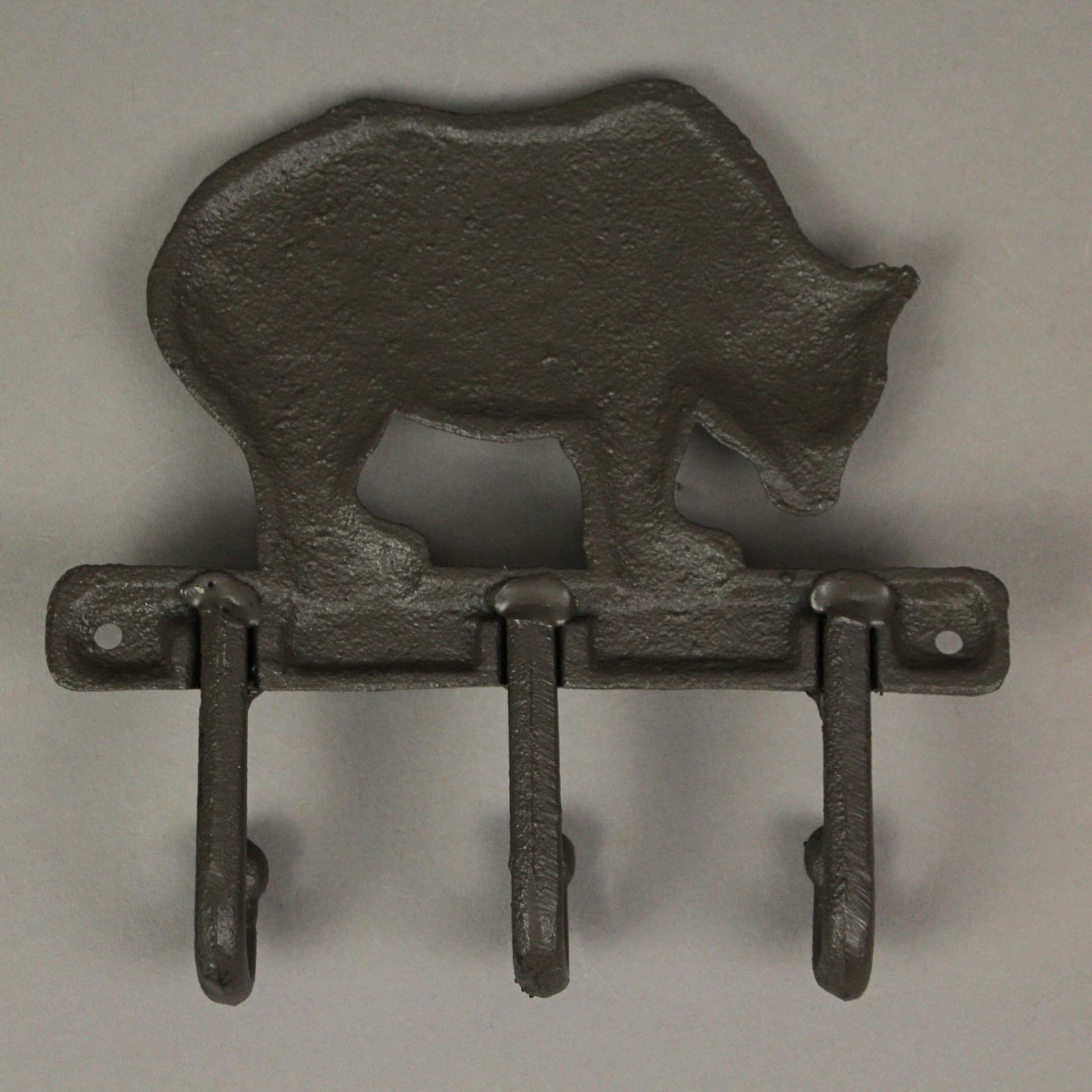 Things2Die4 Set of 2 Brown Cast Iron Bear Wall Hooks - Rustic Coat Rack & Towel Holder for Home Decor - Perfect for Entryway, Bedroom, or Bathroom Organization