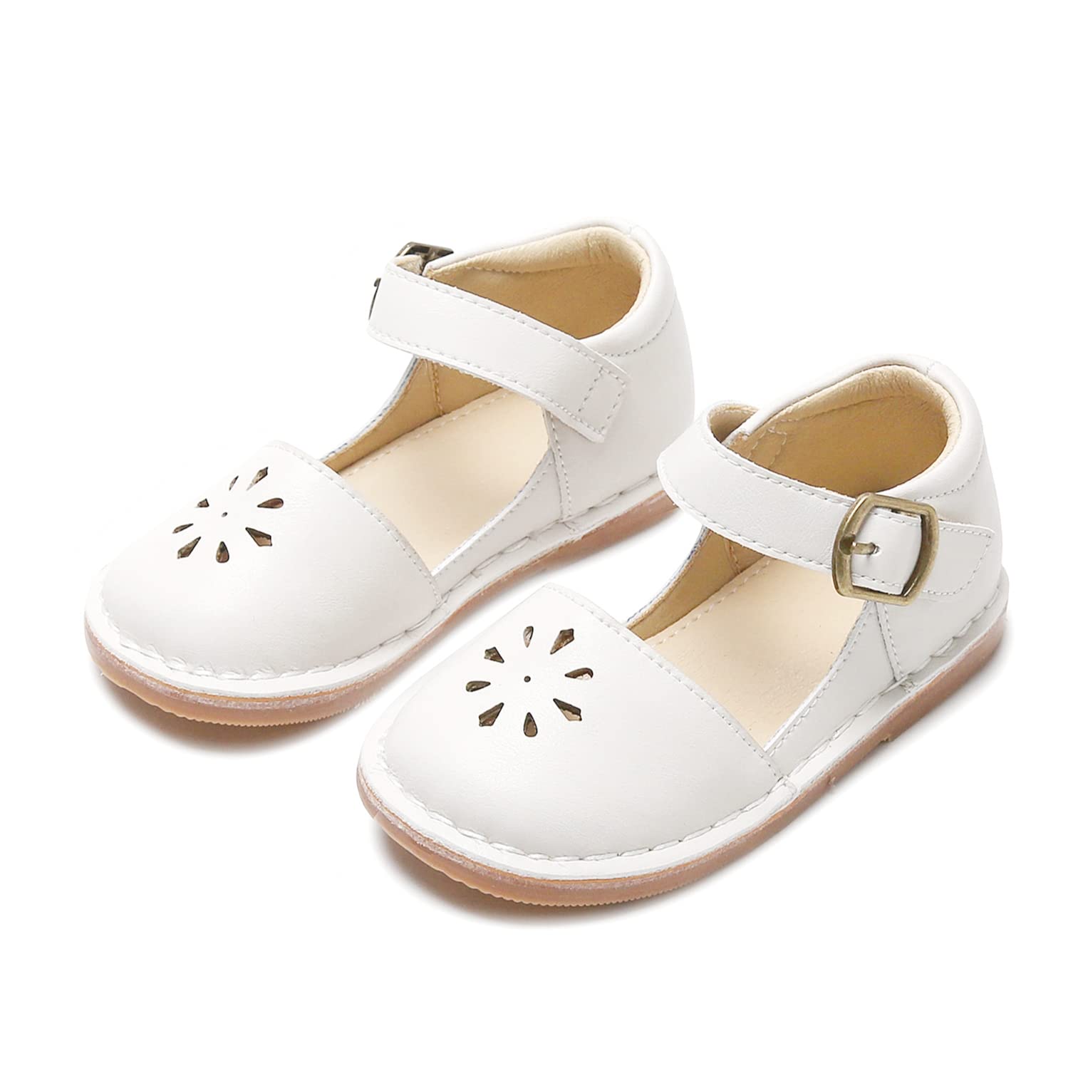 THEE BRON Toddler & Little Girls Mary Jane Flats - Comfortable School Shoes for Party, Dress & Oxford Style | Perfect for Classrooms, Weddings & Special Occasions