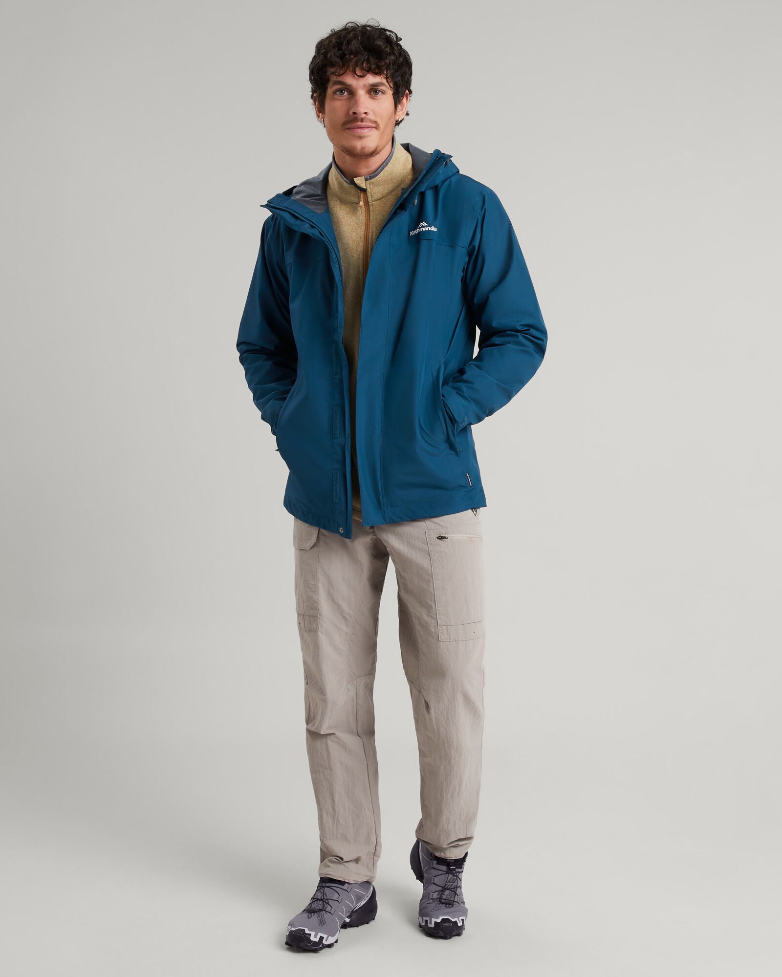 Men's Bealey GORE-TEX® Waterproof Rain Jacket with Hood - Lightweight Windproof Outdoor Shell for Hiking, Camping & Travel