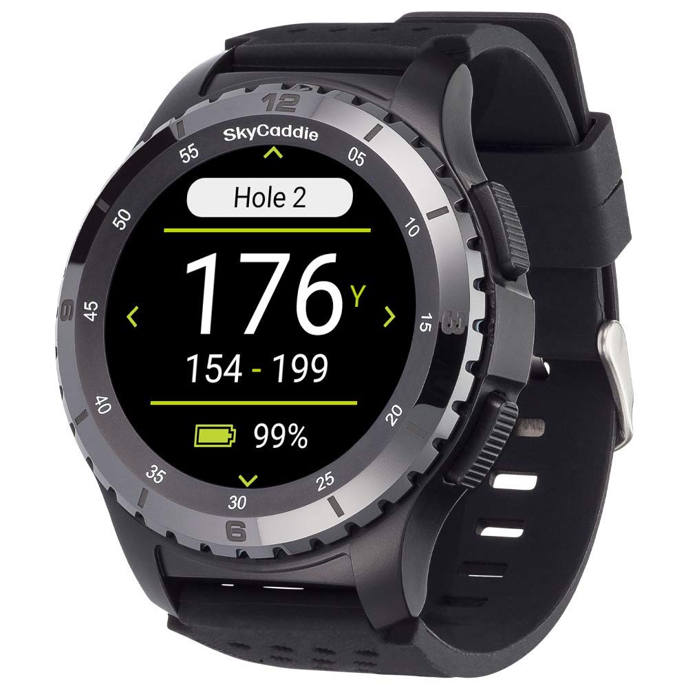 SkyCaddie LX5C Golf GPS Watch with Ceramic Bezel - Black | Accurate Yardage Measurements for Golfers | Perfect for Course Play & Practice Sessions