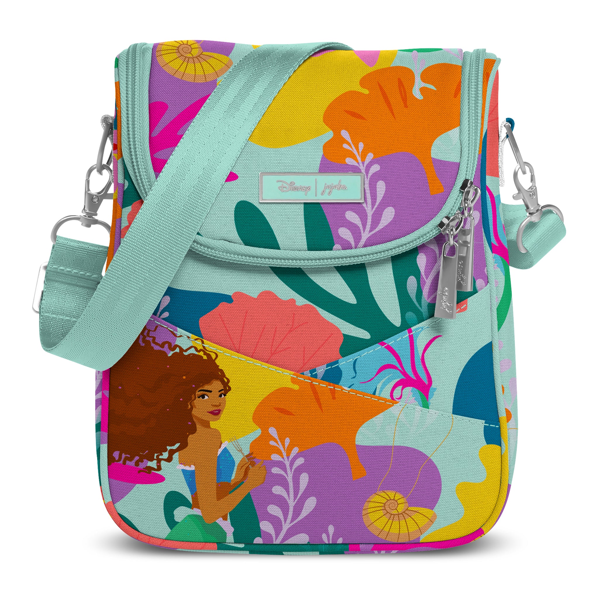 JuJuBe x Disney The Little Mermaid Ocean of Dreams Collection - Waterproof Diaper Bag & Travel Tote for Moms - Perfect for Beach Trips, Pool Days & Baby Essentials Organization (Canada Exclusive)