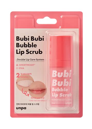 UNPA Bubi Bubi Bubble Lip Scrub - Gentle Exfoliator for Soft Lips, Removes Dead Skin with Soft Bubbles | Perfect for Dry, Chapped Lips Care & Pre-Lipstick Prep