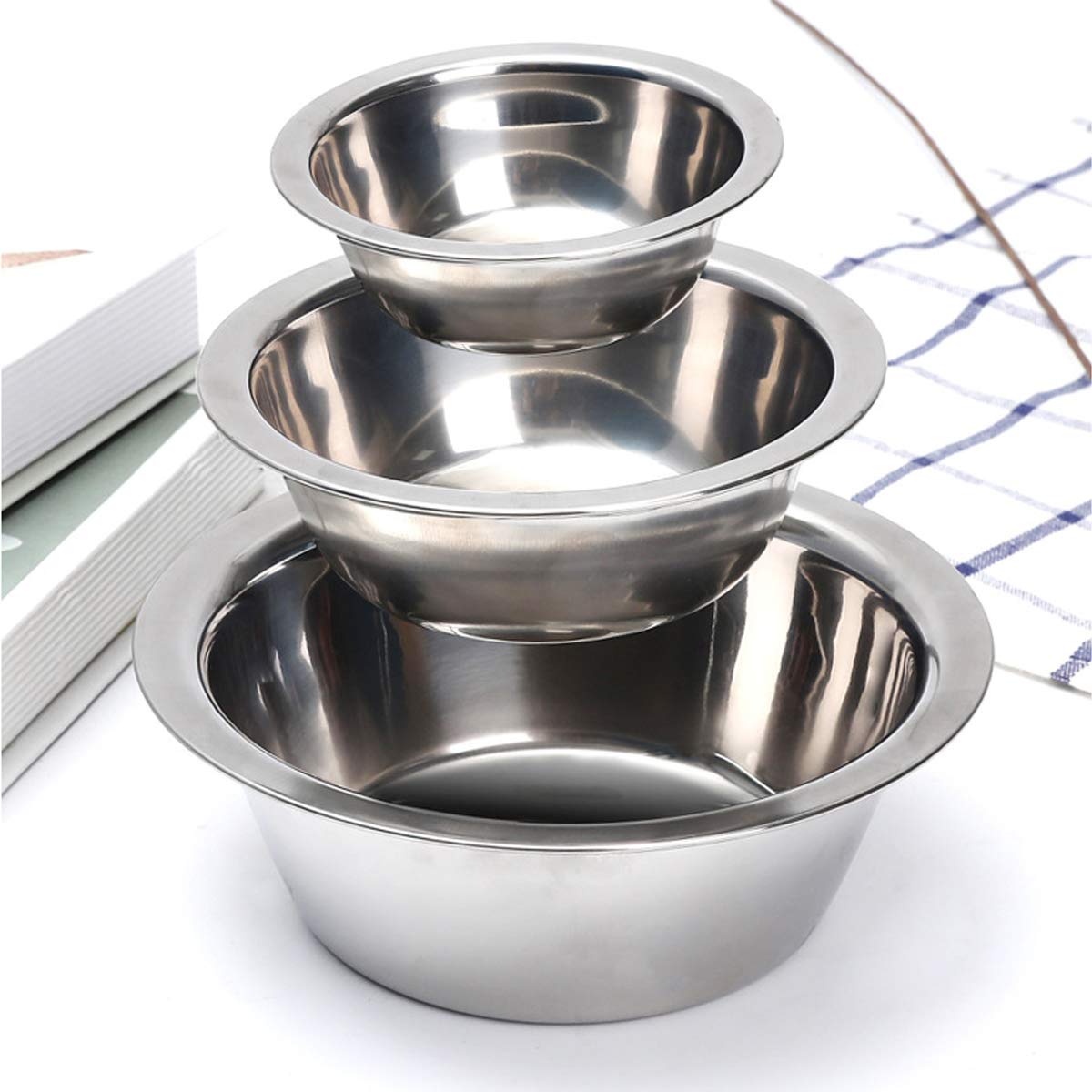 2Pcs Stainless Steel Pet Bowls - Dog & Cat Food & Water Feeder with Crate Suspension - Easy to Clean, Durable & Non-Slip (Small Size) - Perfect for Crate Training, Travel & Daily Feeding