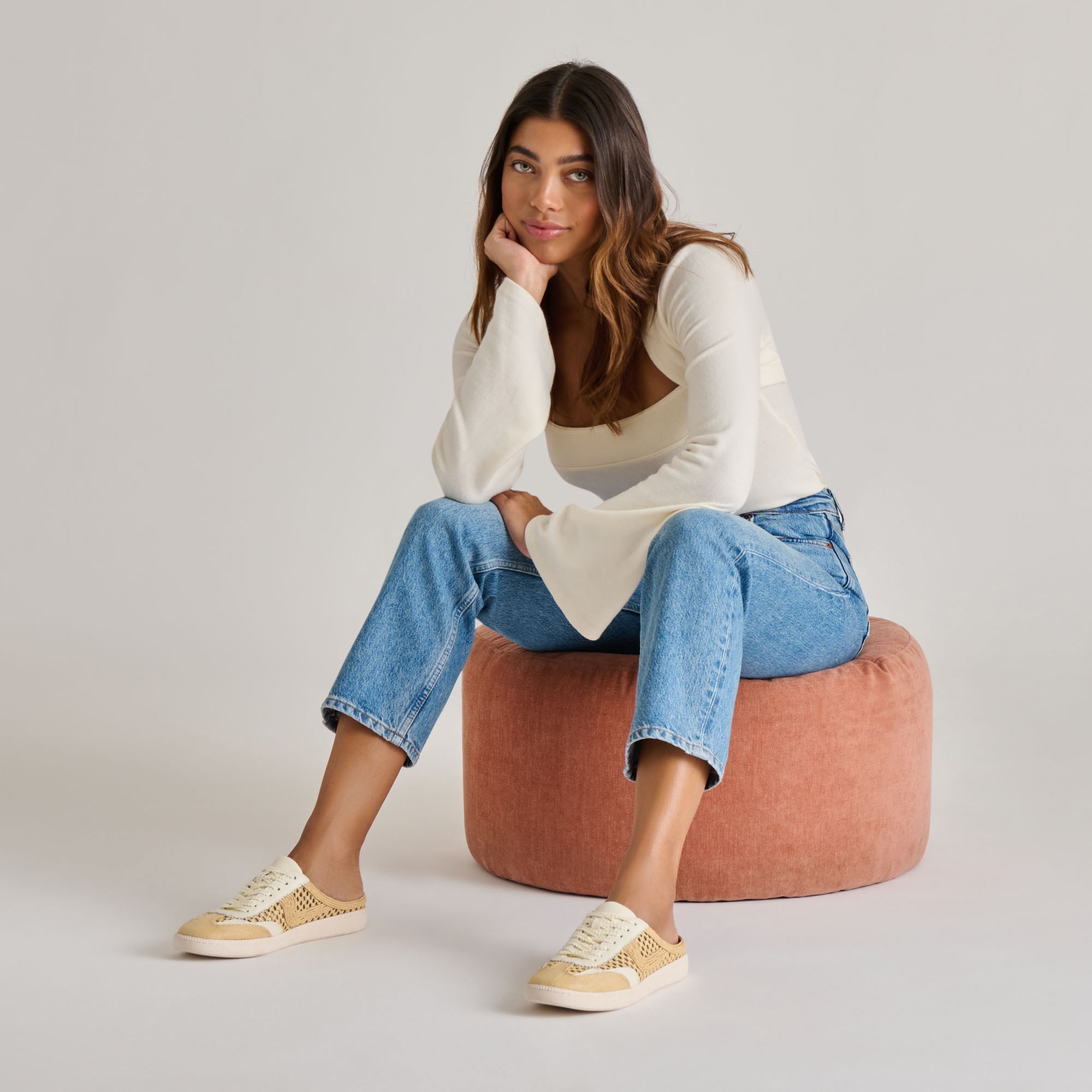 Notice Slide Woven Sneakers - Lightweight Natural Woven Raffia Shoes for Women | Comfortable Summer Slides for Beach, Pool & Casual Wear