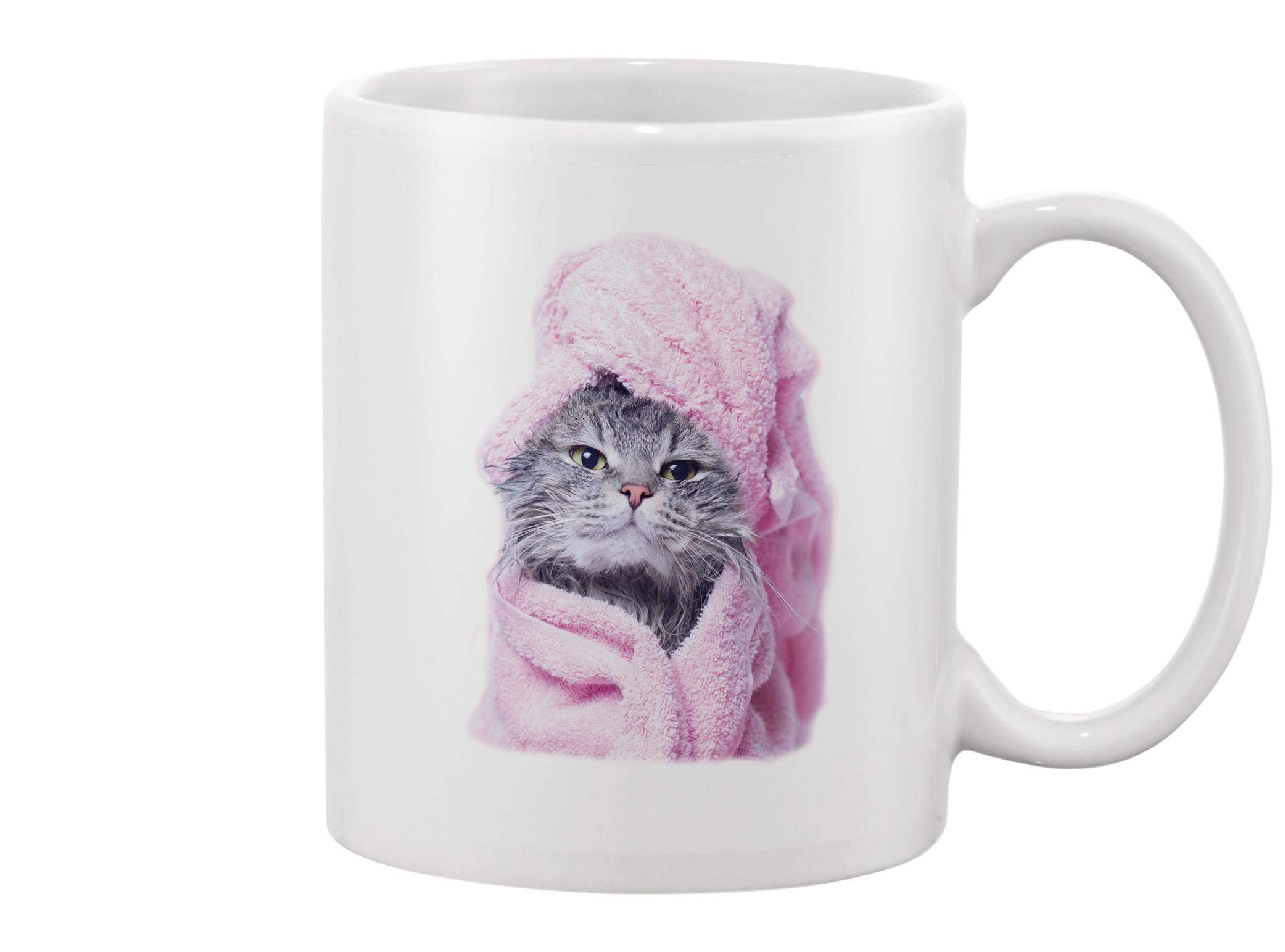 Smartprints Cute Kitten After Bath Ceramic Coffee Mug - Perfect Gift for Cat Lovers, Tea & Coffee Drinkers at Home or Office