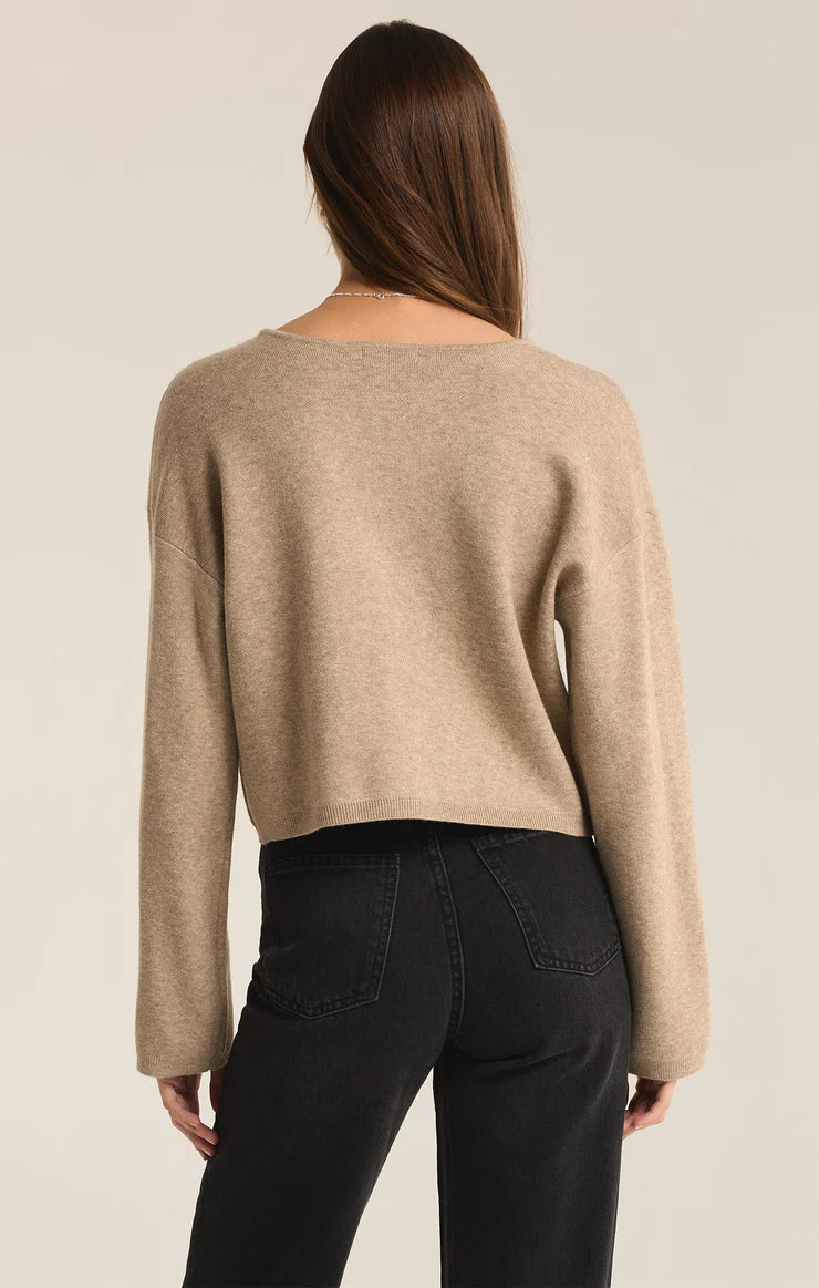 Z Supply Estelle Cardigan in Oatmeal Heather - Soft Knit Open Front Sweater for Women | Perfect for Fall Layering, Office Wear & Casual Outfits