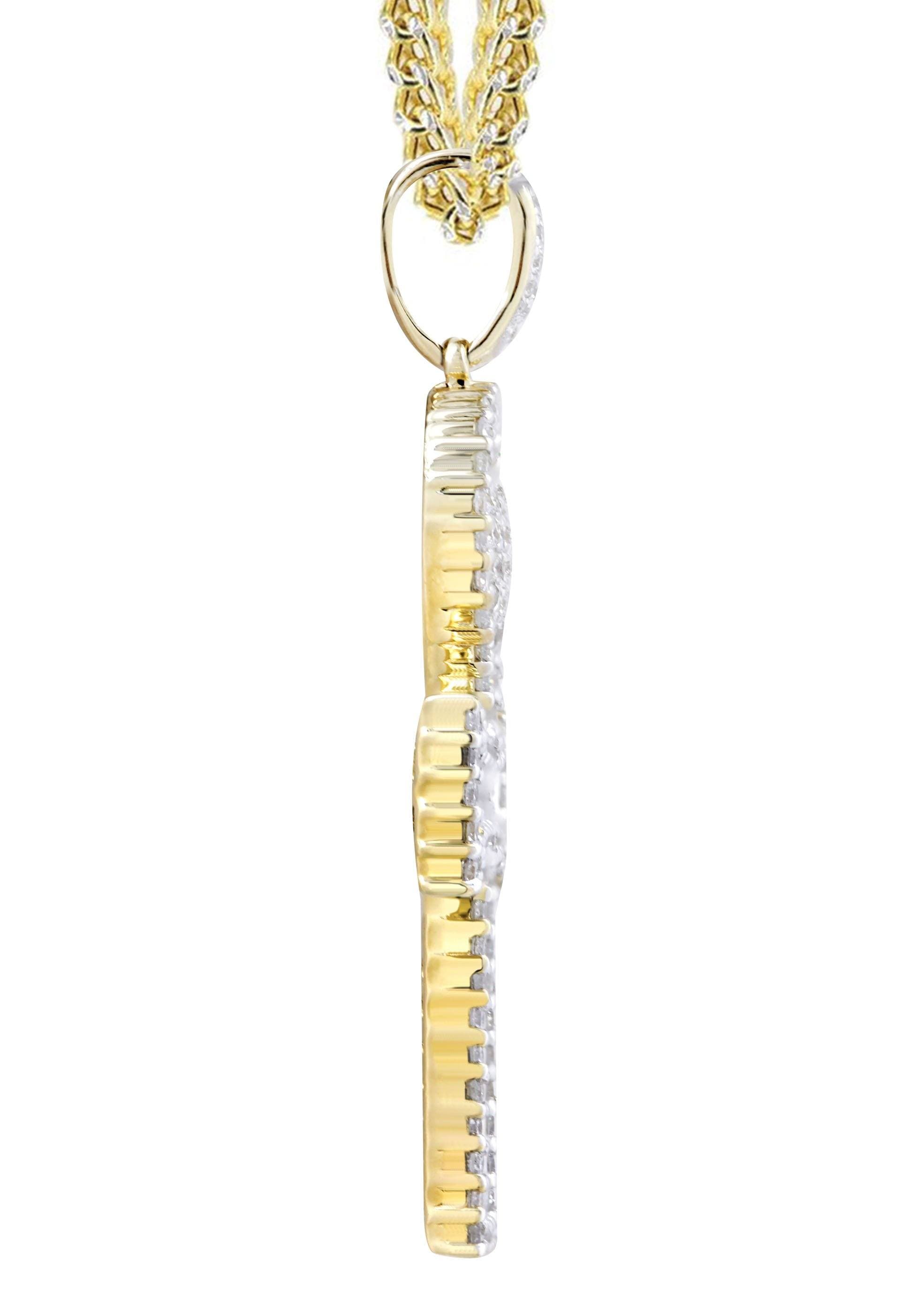10K Yellow Gold Ankh Diamond Necklace - 0.77 Carats Diamond Pendant for Women | Egyptian Cross Jewelry Gift for Birthday, Anniversary & Spiritual Protection
