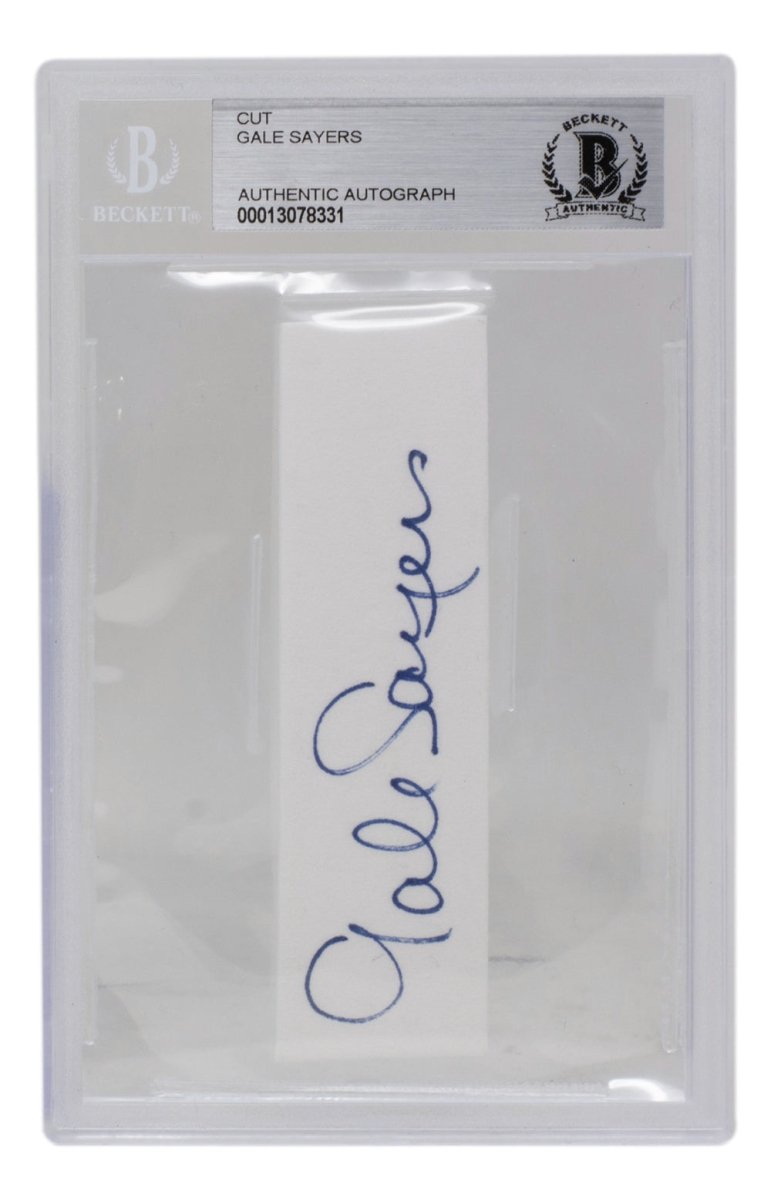 Gale Sayers Autographed Chicago Bears NFL Football Trading Card - PSA/DNA Certified Signature Cut - Collectible Memorabilia for Fans & Sports Enthusiasts - Perfect for Display, Gifts, and Investment