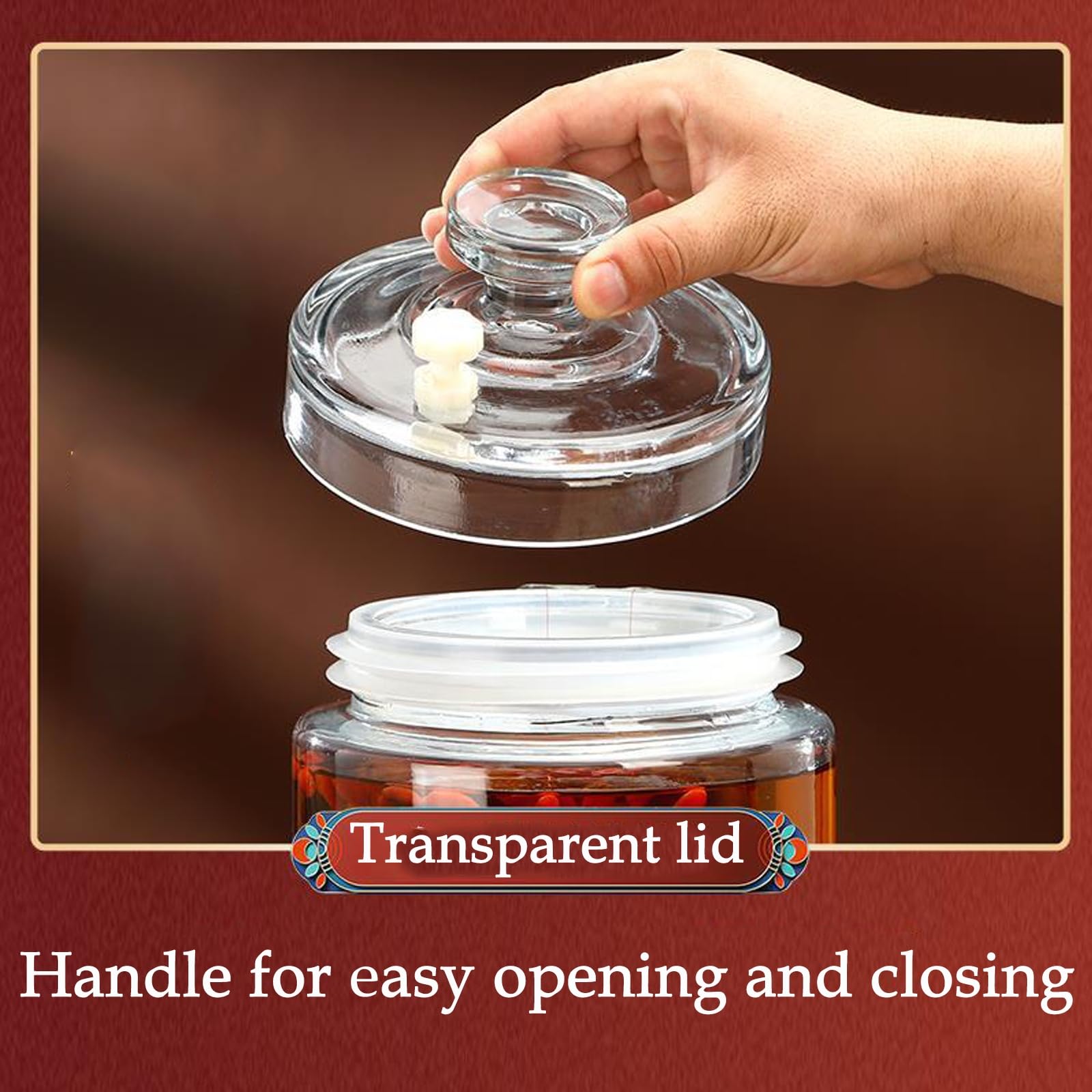 5L Glass Beverage Dispenser with Leak-Proof Tap - Vintage Transparent Design for Lemonade, Iced Tea & Party Drinks
