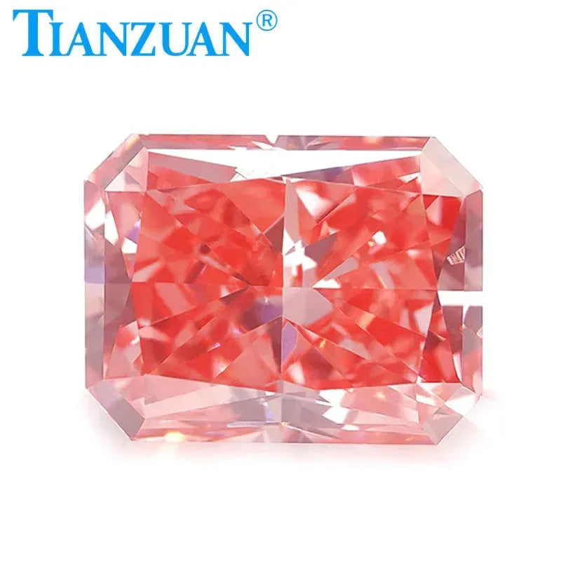 1.212CT Lab Grown CVD Radiant Cut Fancy Vivid Pink Diamond - VVS1 Clarity, 2EX Cut, GEMID Certified Loose Gemstone for Engagement Rings & Fine Jewelry Making