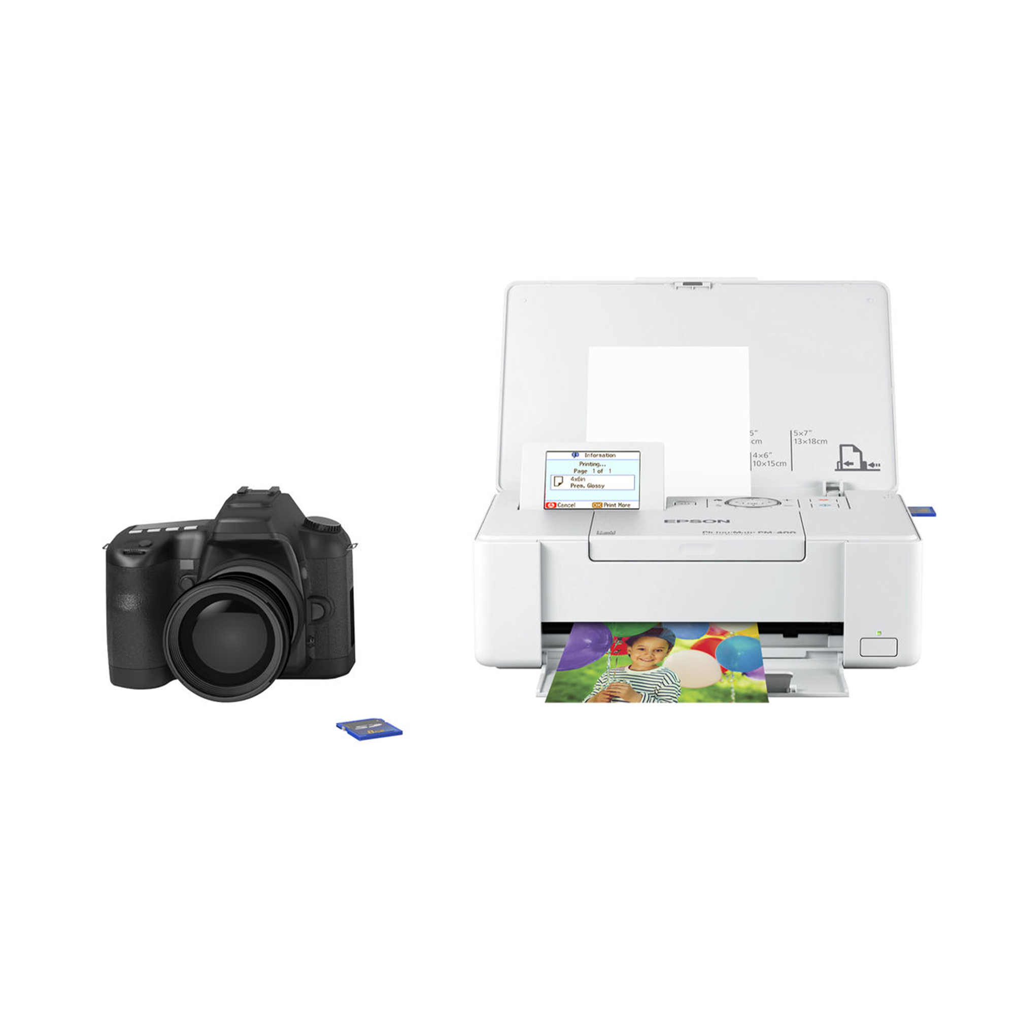 Epson PictureMate PM 400 Wireless Photo Printer - Compact Inkjet Printer for Home & Office Use - Print High-Quality Photos, Documents | Perfect for Family Photos, Small Business Printing, Craft Projects