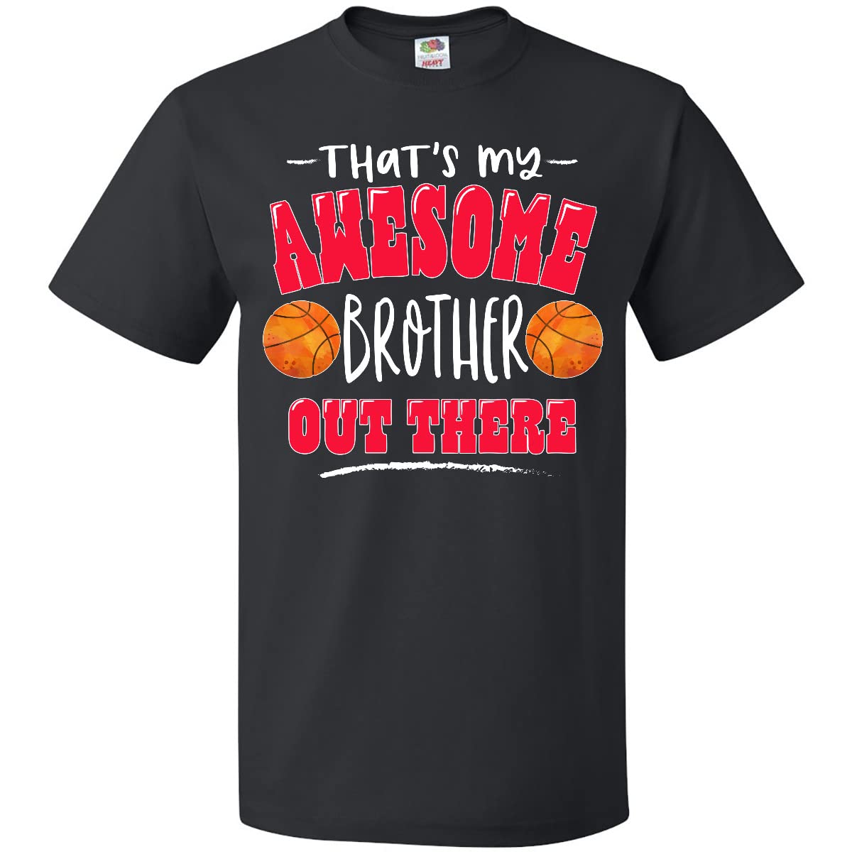 Inktastic 'That's My Awesome Brother' Basketball T-Shirt - Comfortable & Stylish Gift for Brothers, Basketball Fans & Siblings